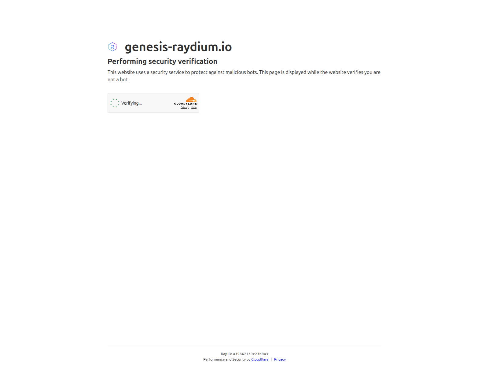 Screenshot of genesis-raydium.io