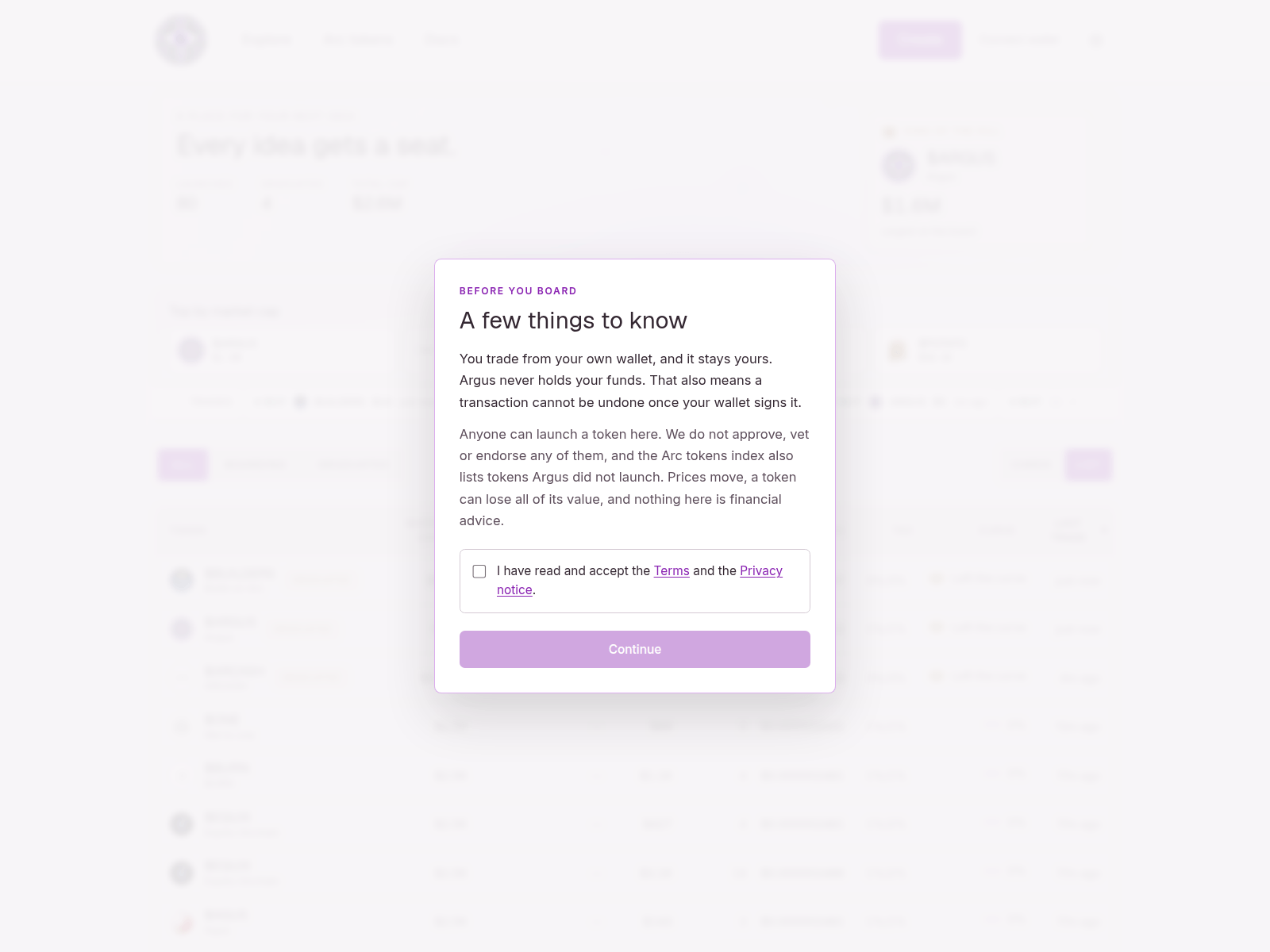 Screenshot of arguspad.io