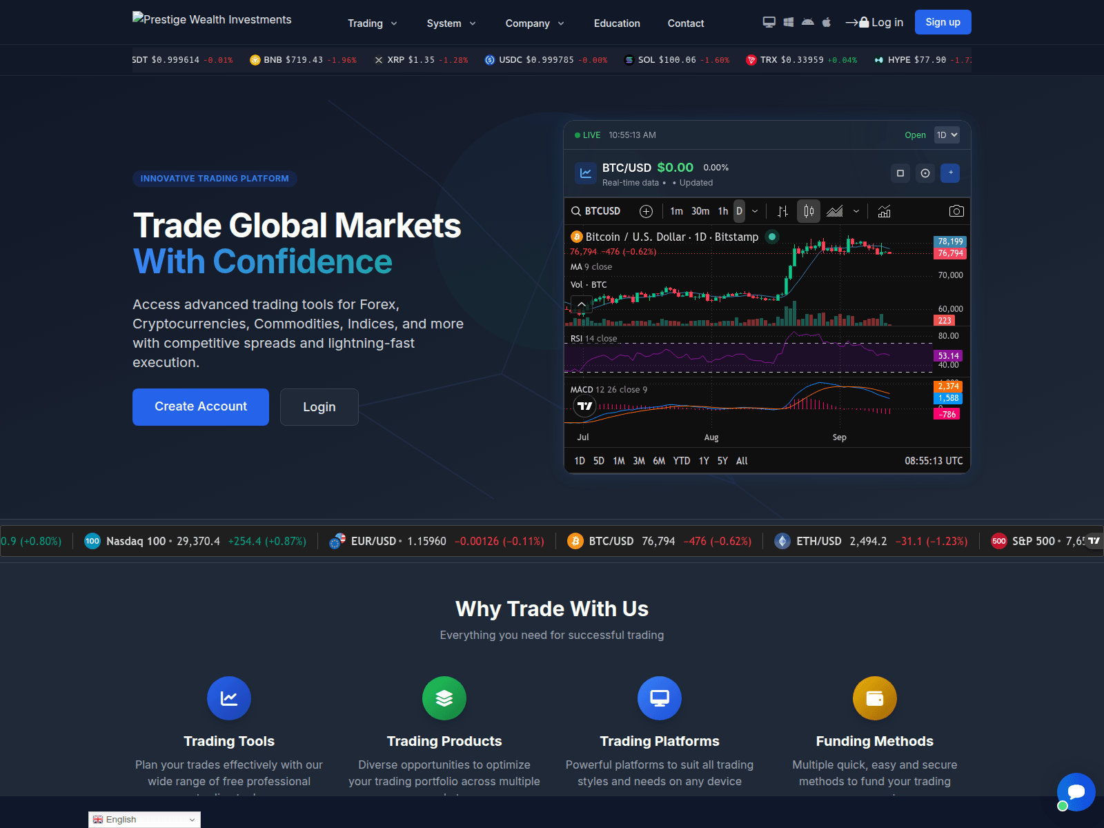 prestigewealthinvestments.top.globalvault.live 스크린샷