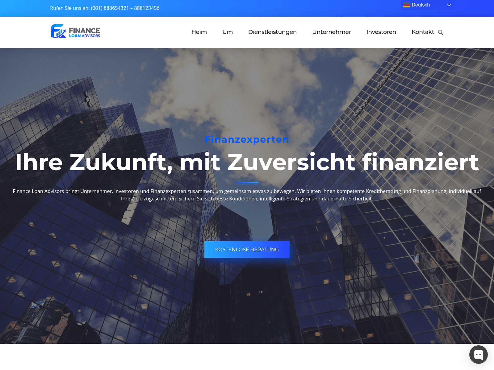 Screenshot of finance-loanadvisors.ch