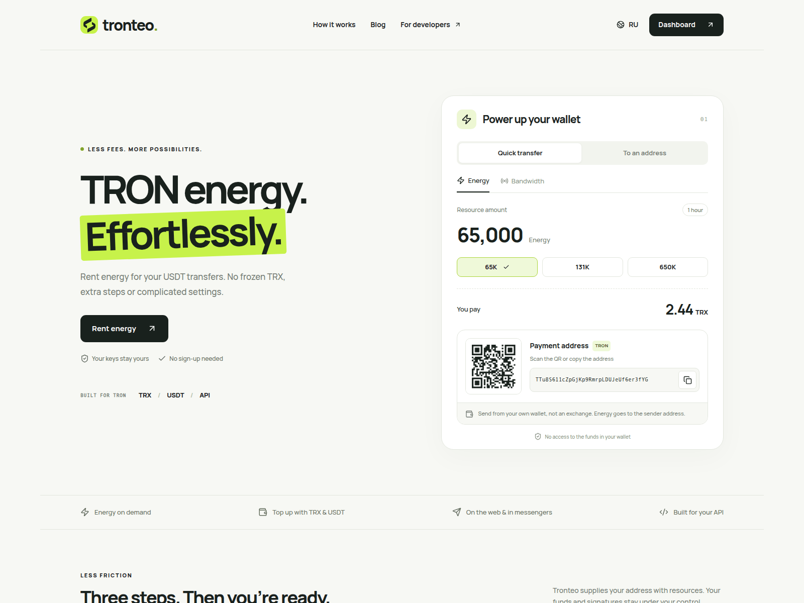 Captura de pantalla de ttron.energy