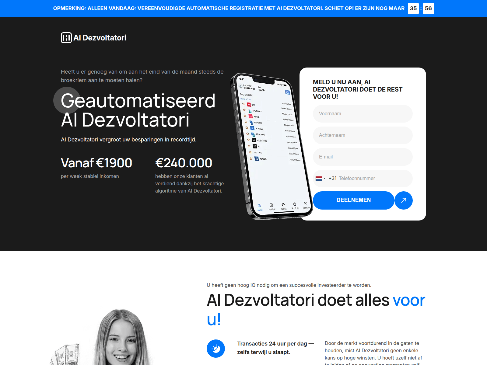 Screenshot of aidezvoltatoritrade.com