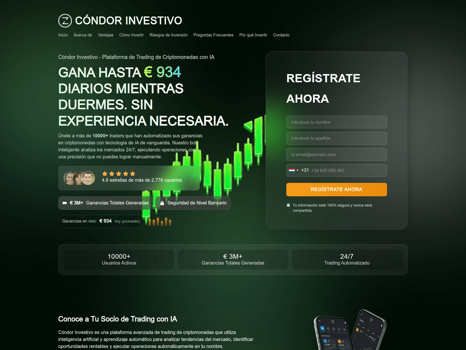 Снимок экрана condorinvestivo.net