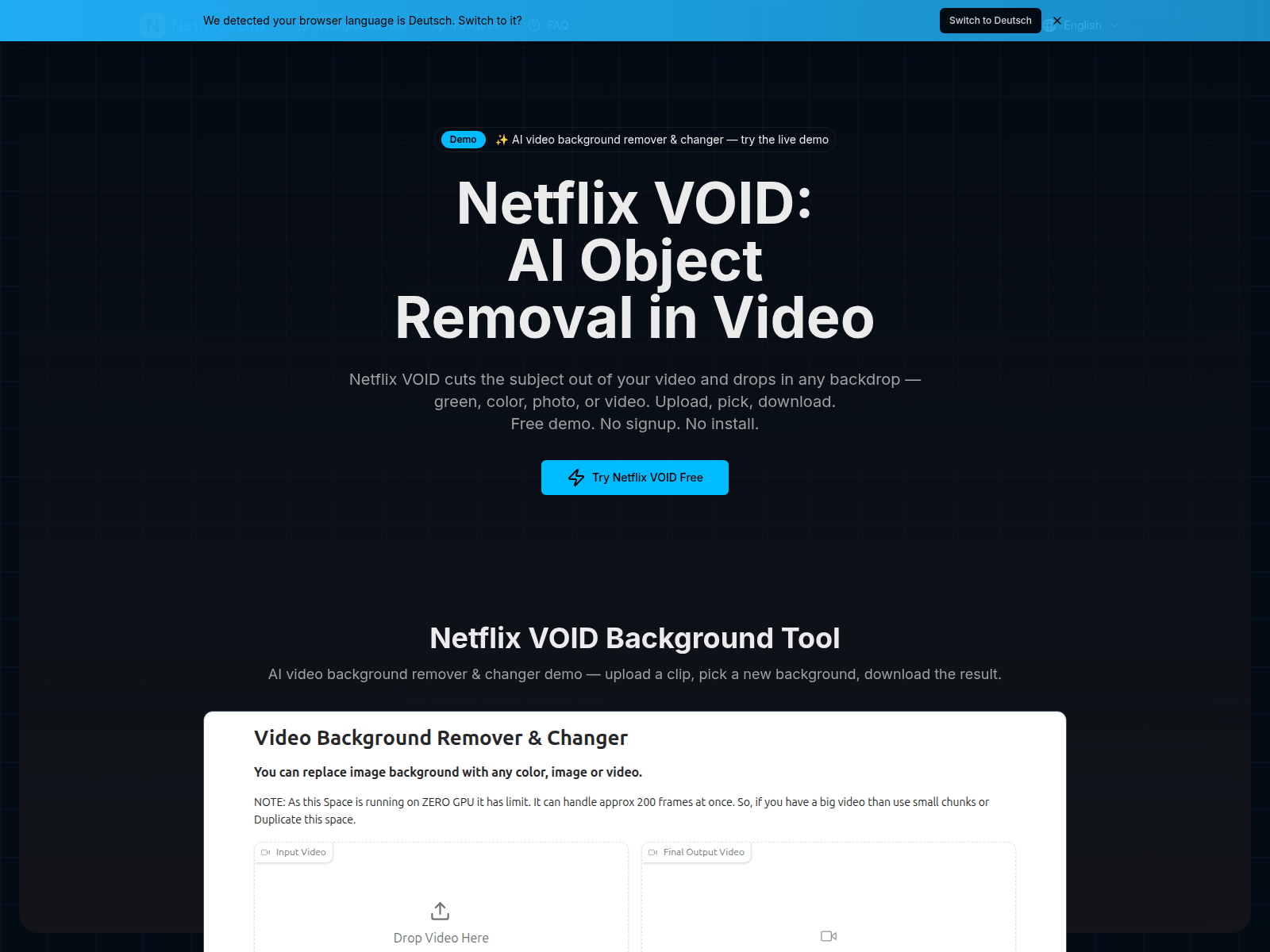 netflixvoid.org のスクリーンショット