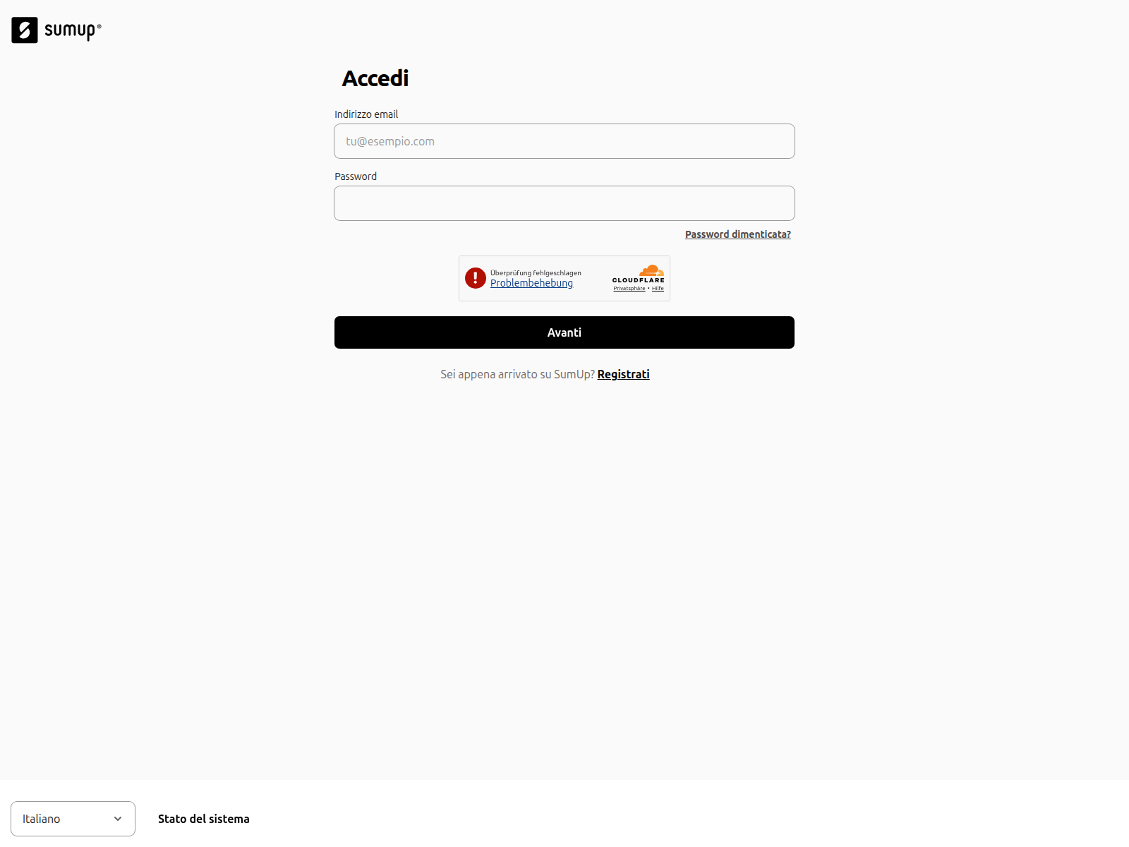 Screenshot of auth-sumup.lt