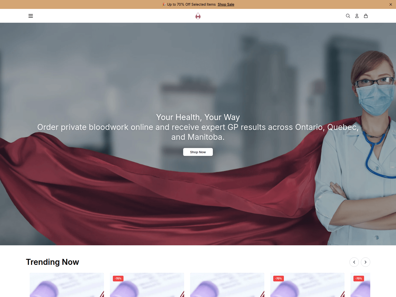 Снимок экрана bloodtestscanadahealth.shop