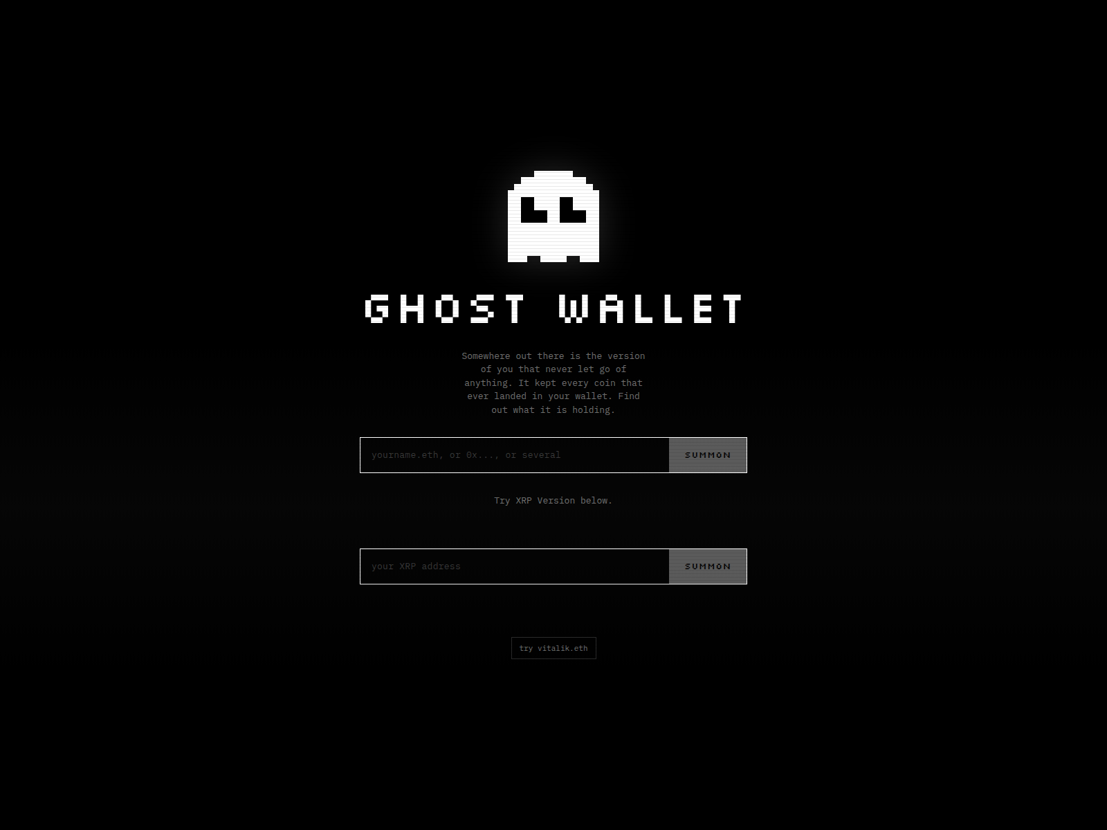 Снимок экрана ghostwallet.pages.dev