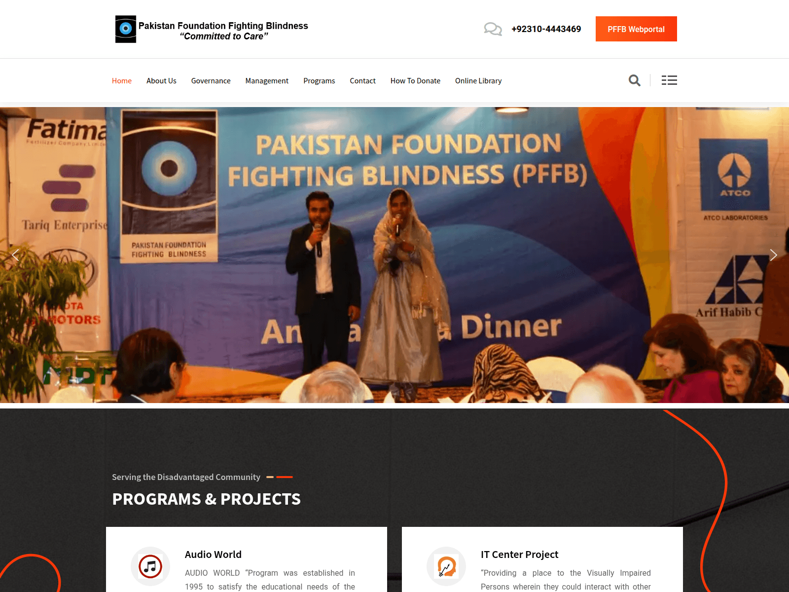 Screenshot of pffb.org.pk