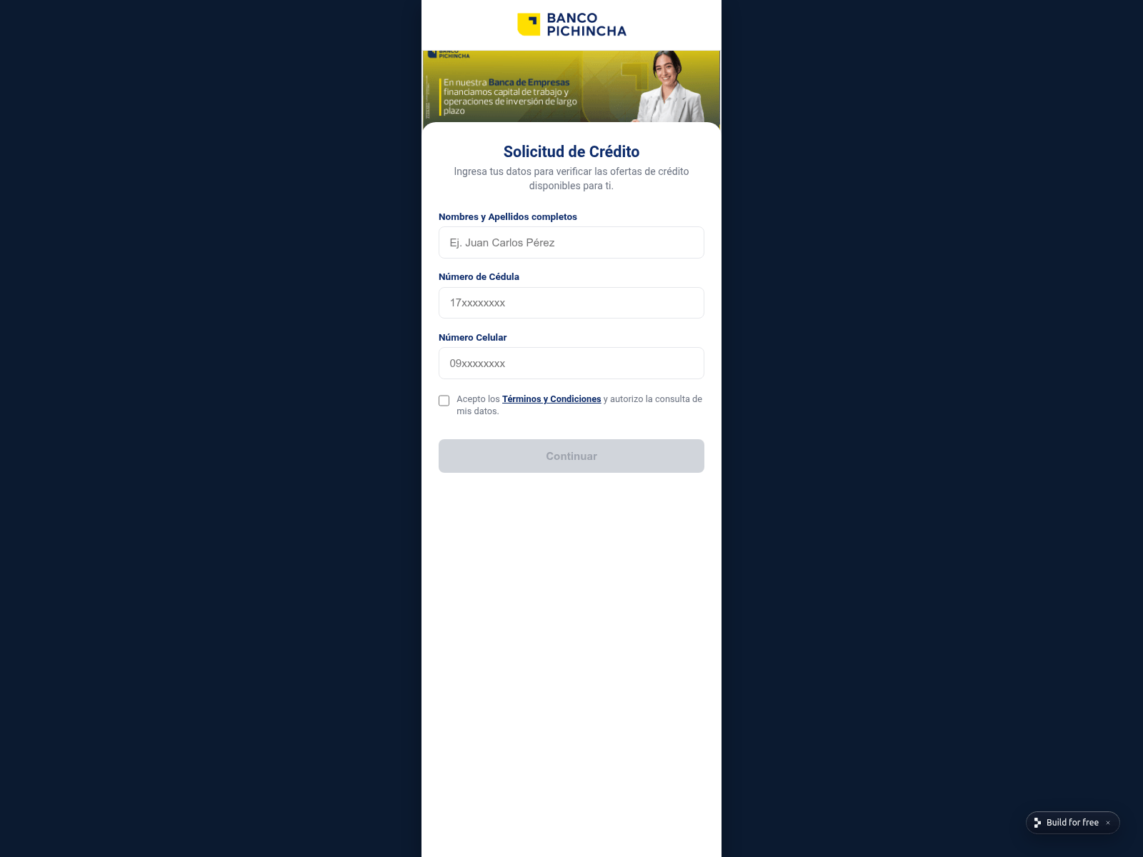 لقطة شاشة لـ credi-pichincha-ecuador--solusion.replit.app