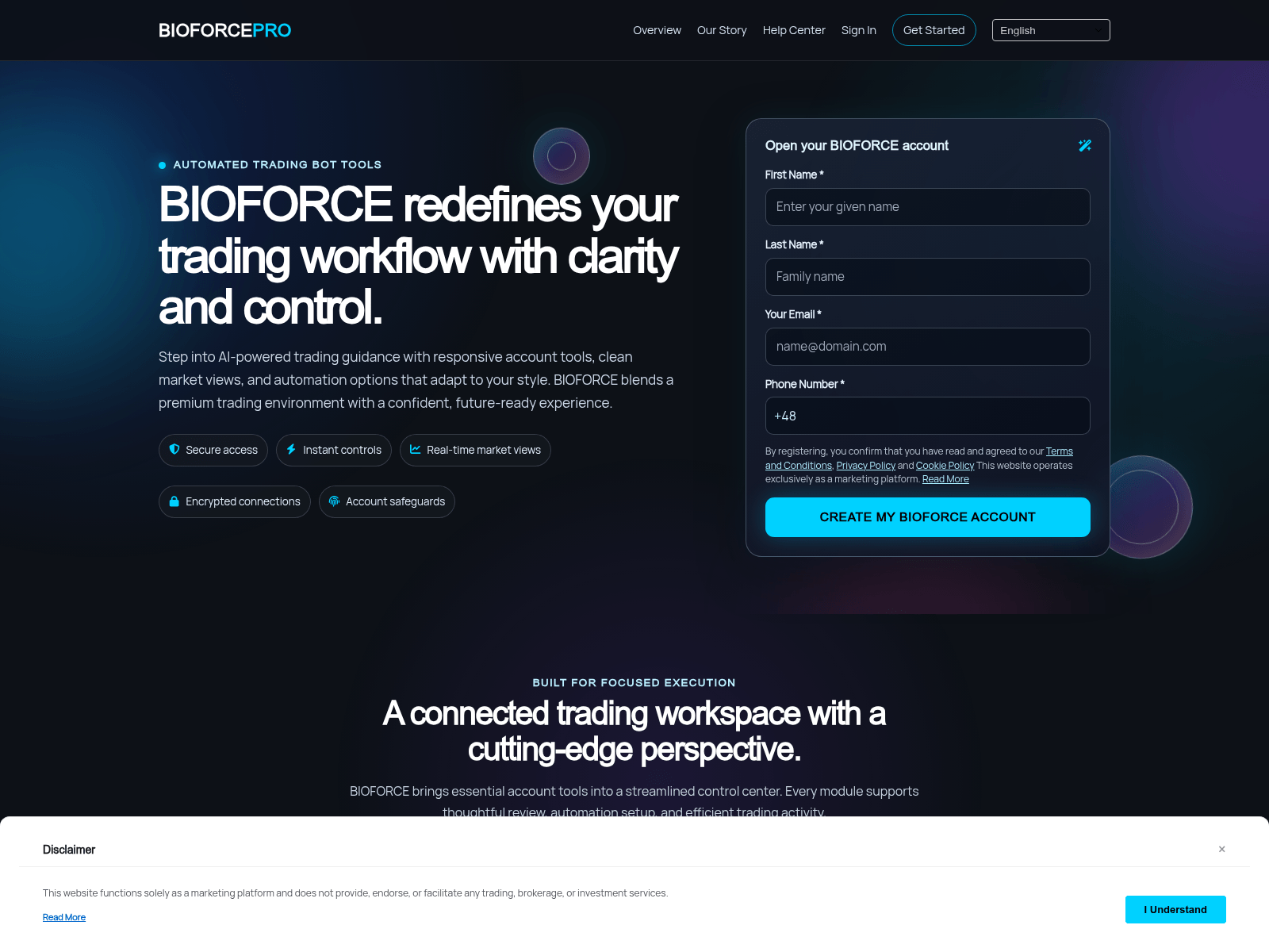 Captura de tela de bioforce.digital