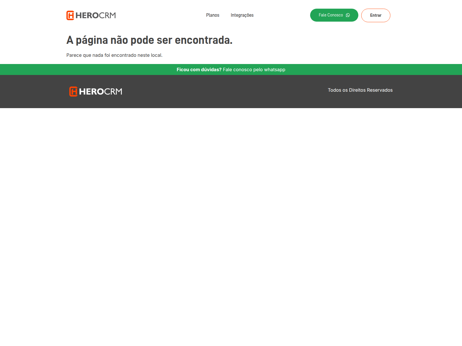 Снимок экрана herocrm.com.br