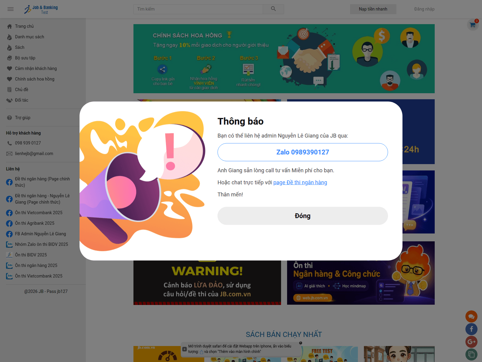 Screenshot of jb.com.vn