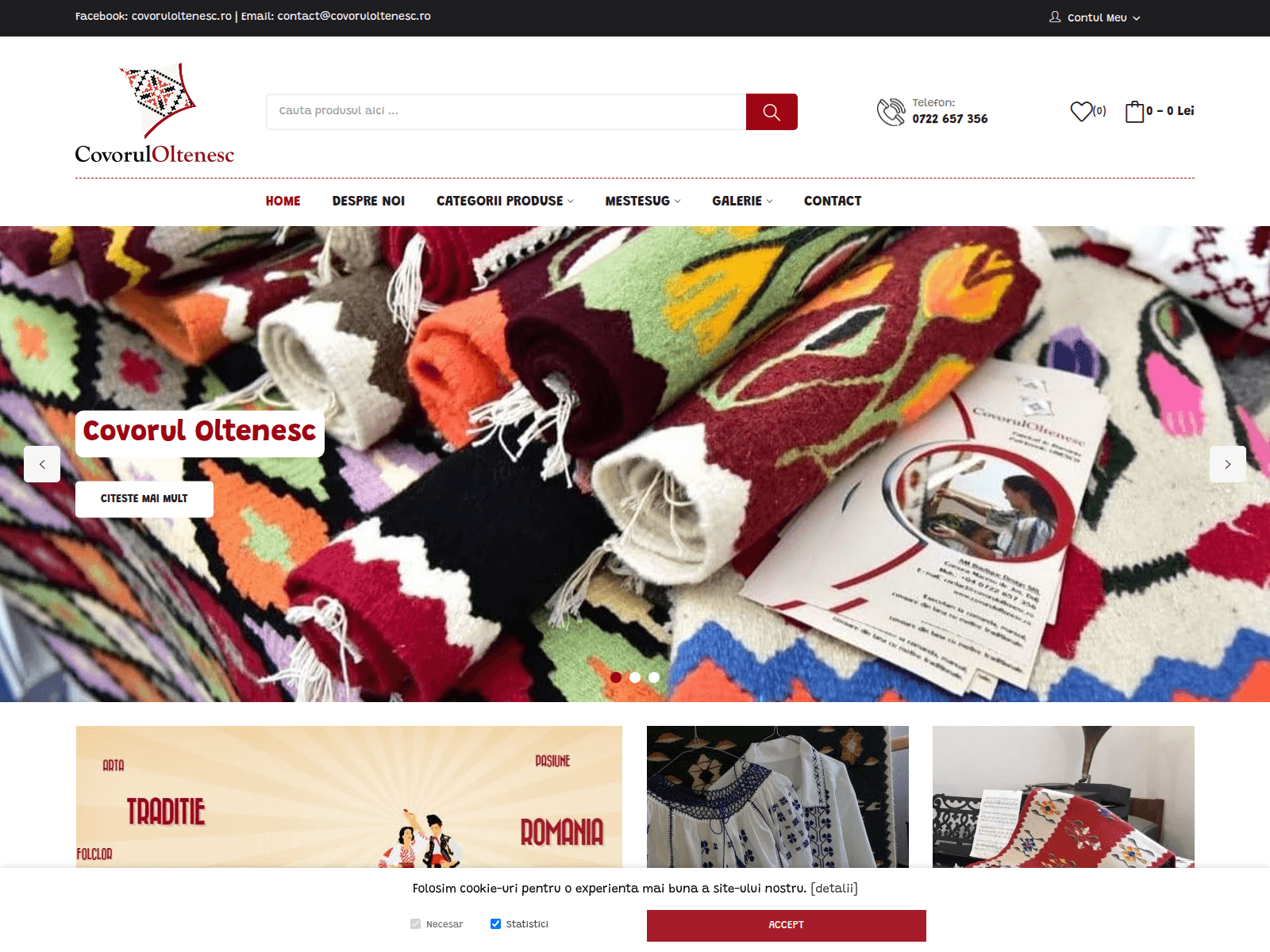 Screenshot of covoruloltenesc.ro