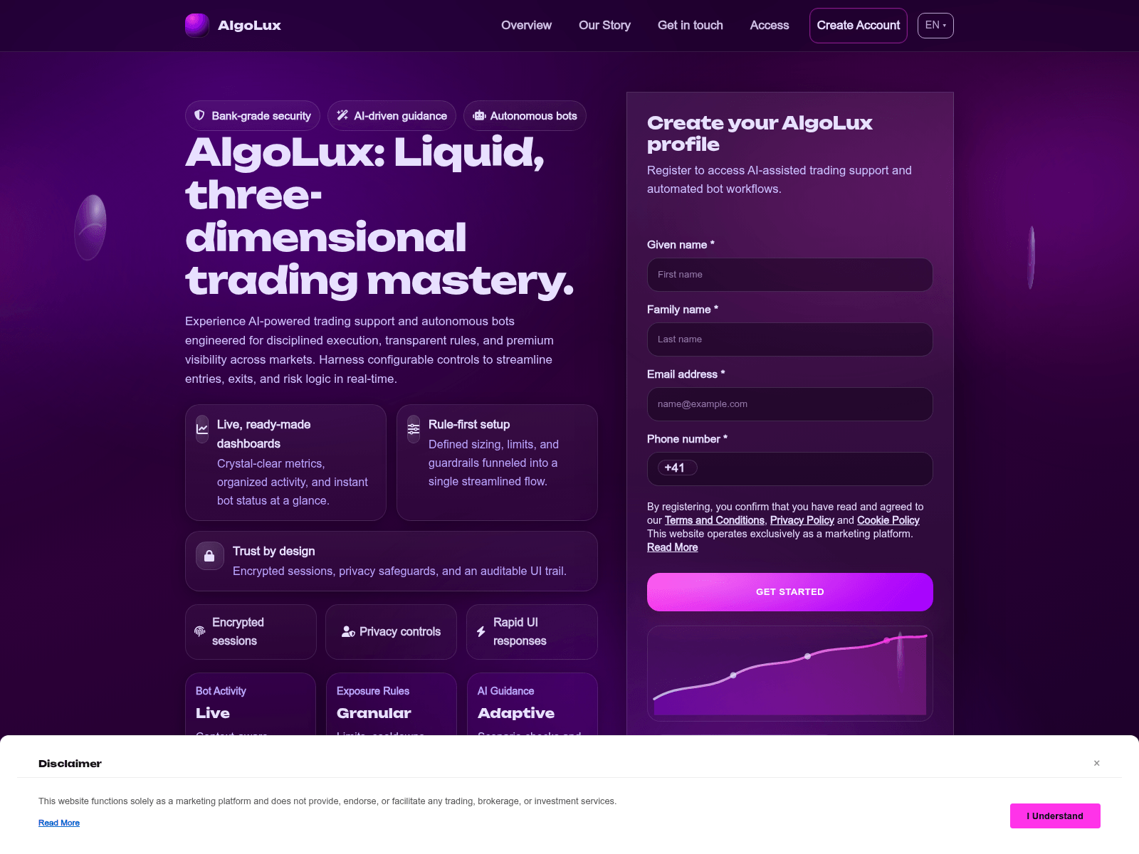 Screenshot of algoluxsolution.com