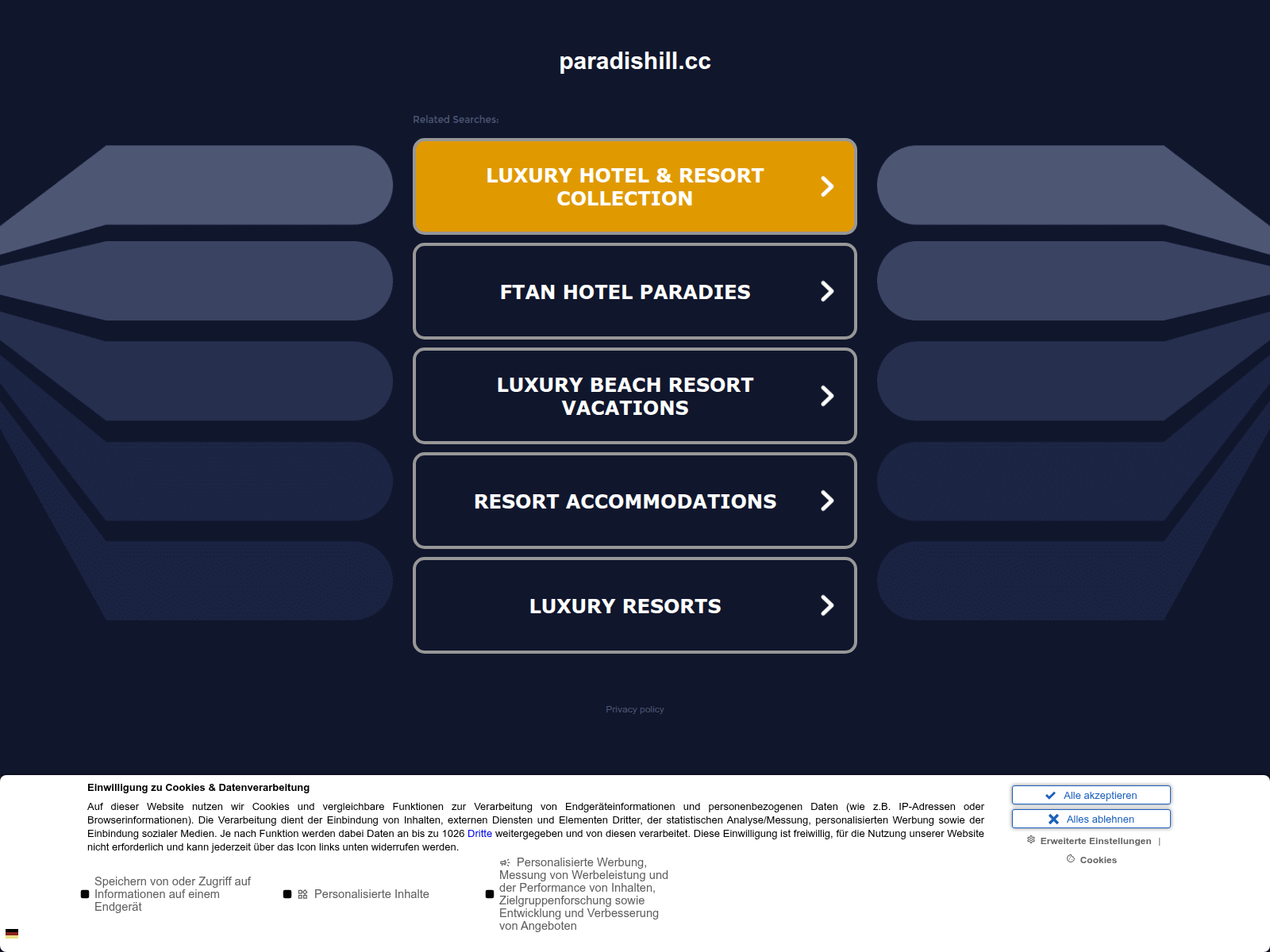 Снимок экрана paradishill.cc