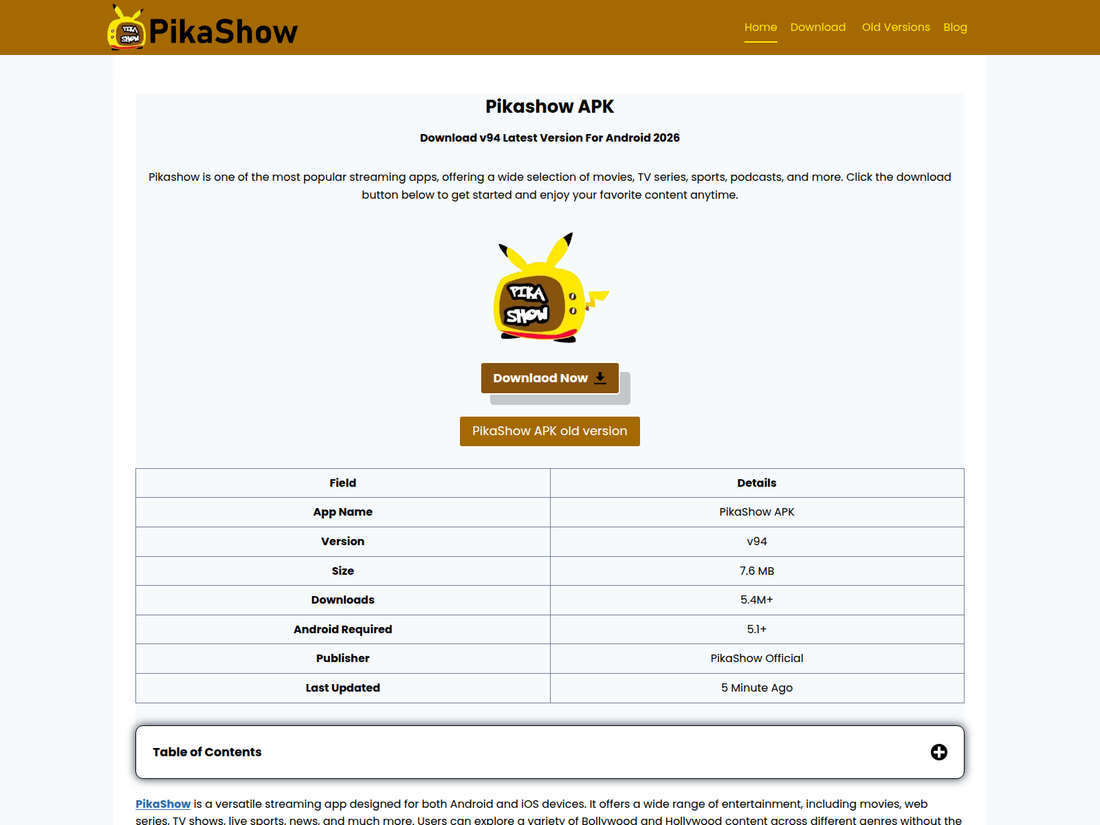 Tangkapan layar pika.show
