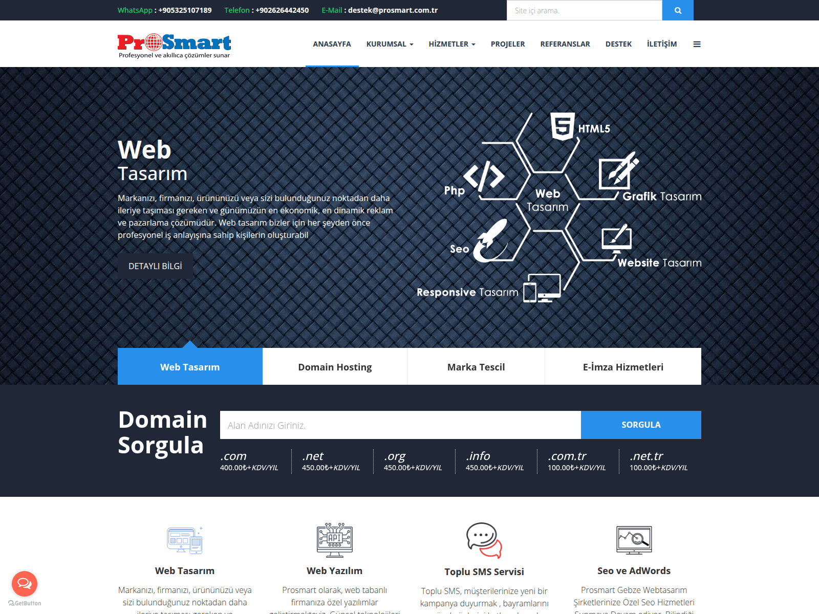 Screenshot of prosmart.com.tr