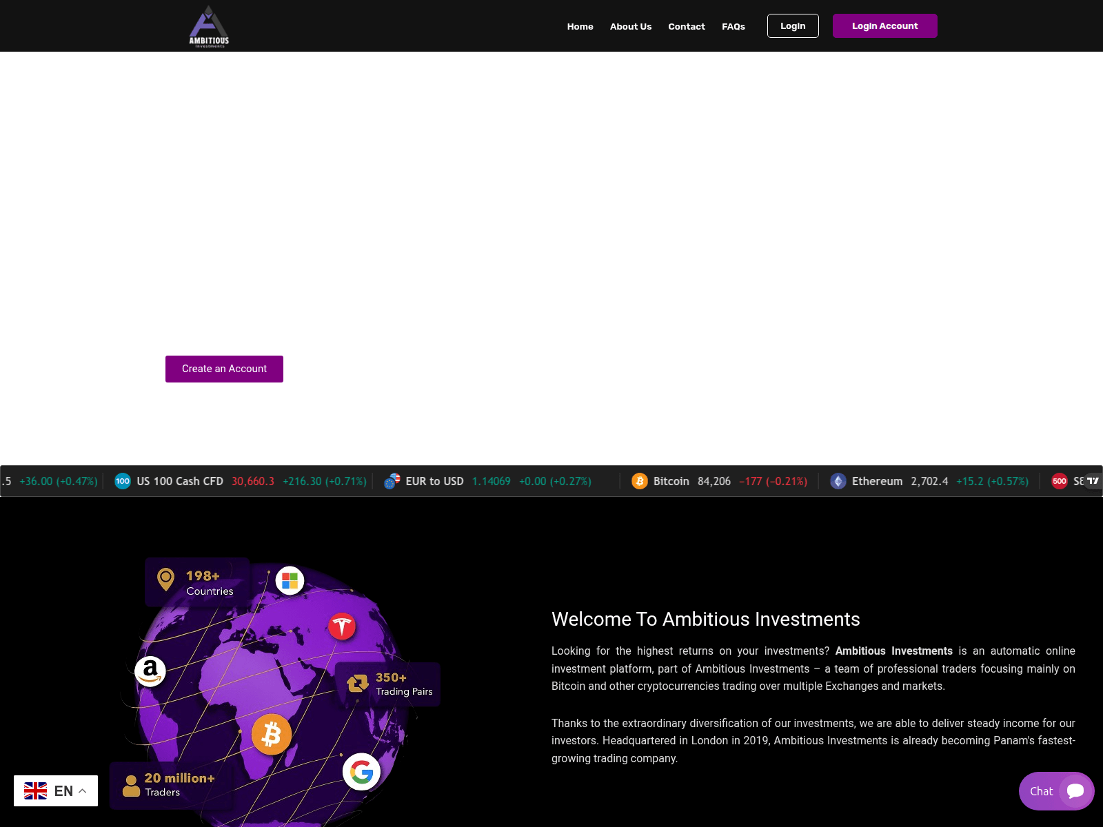 Screenshot of ambitiousinvm.com