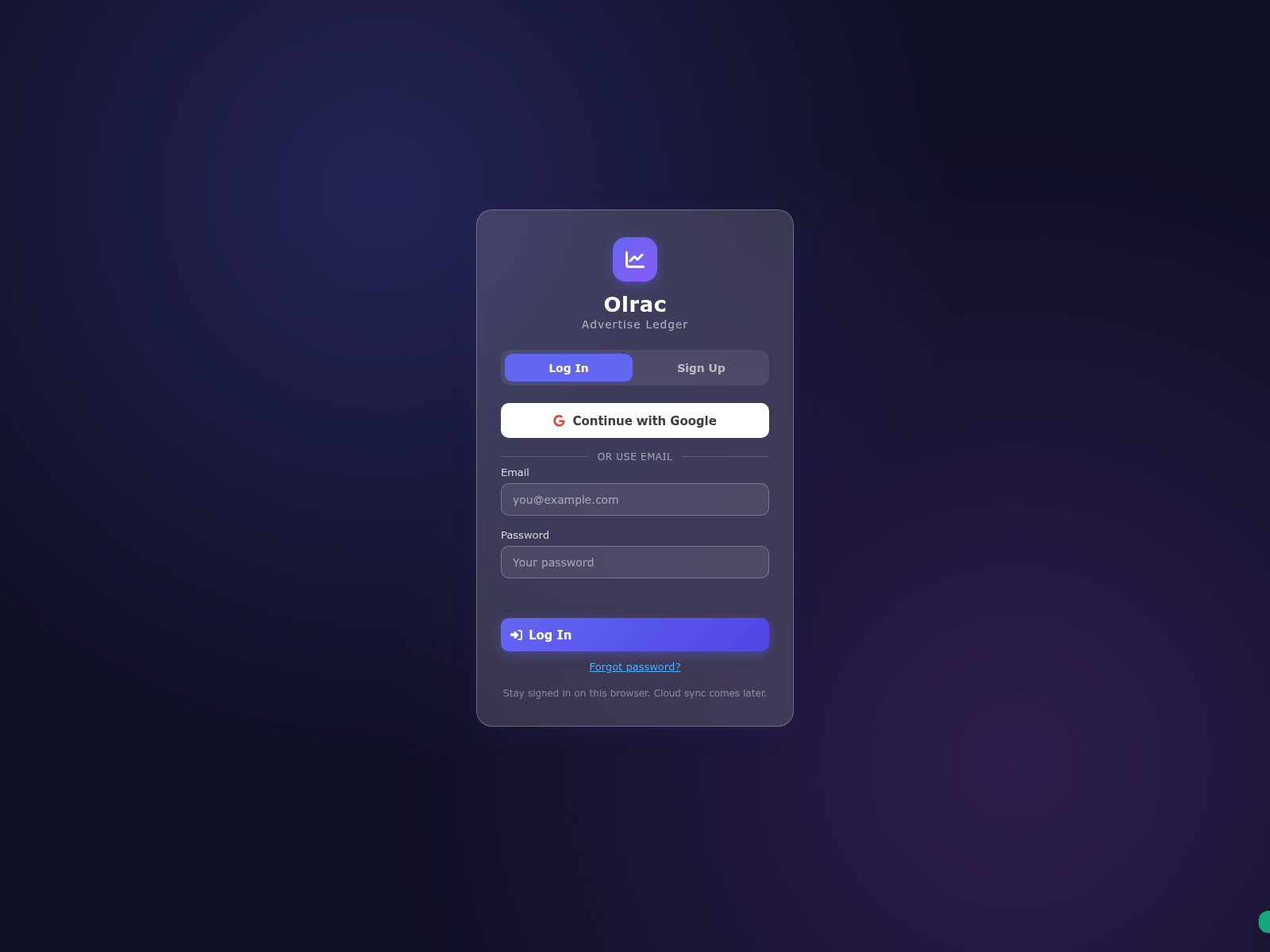 Screenshot di olrac-ledger.pages.dev