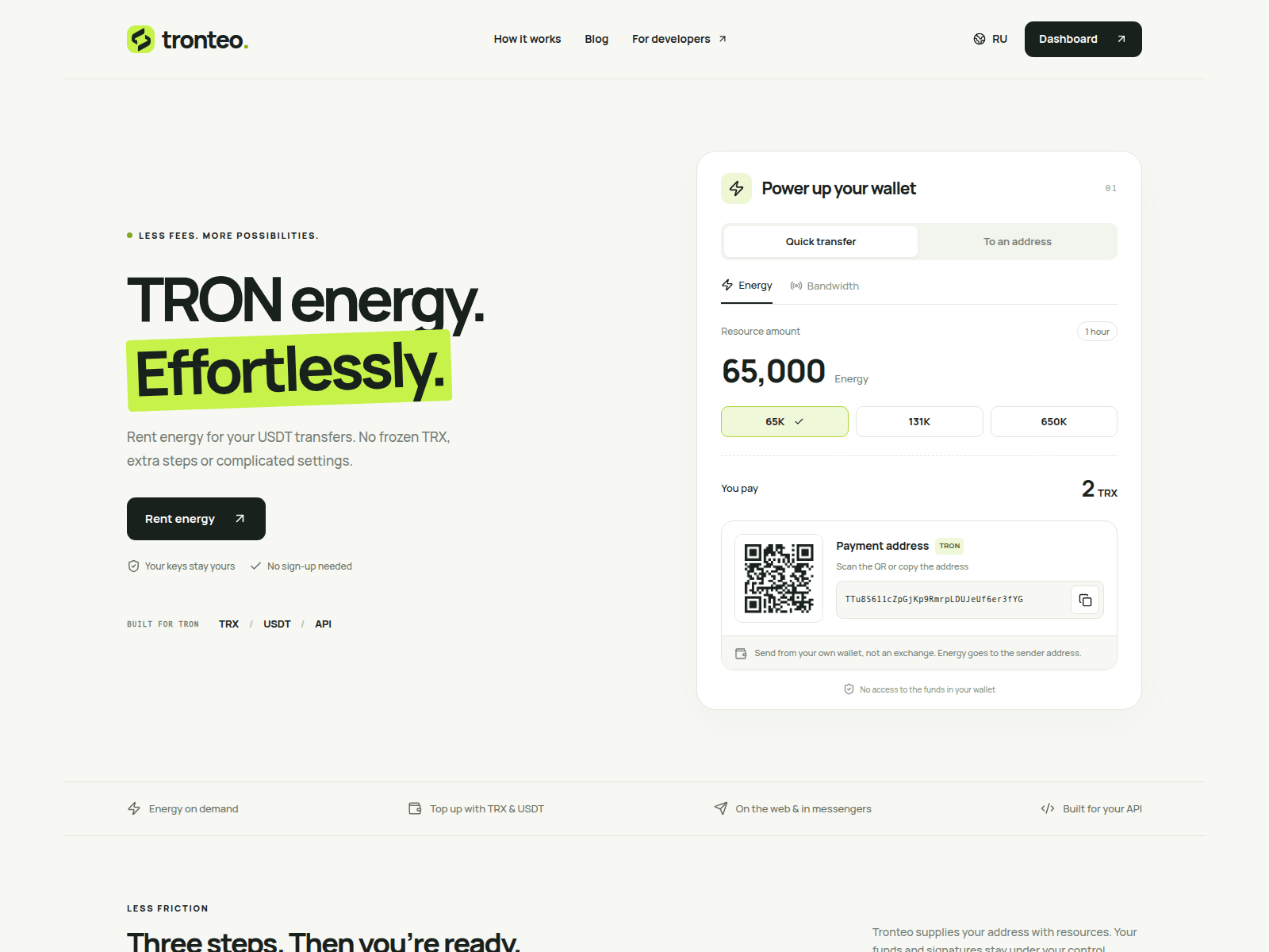 Captura de pantalla de ttron.energy