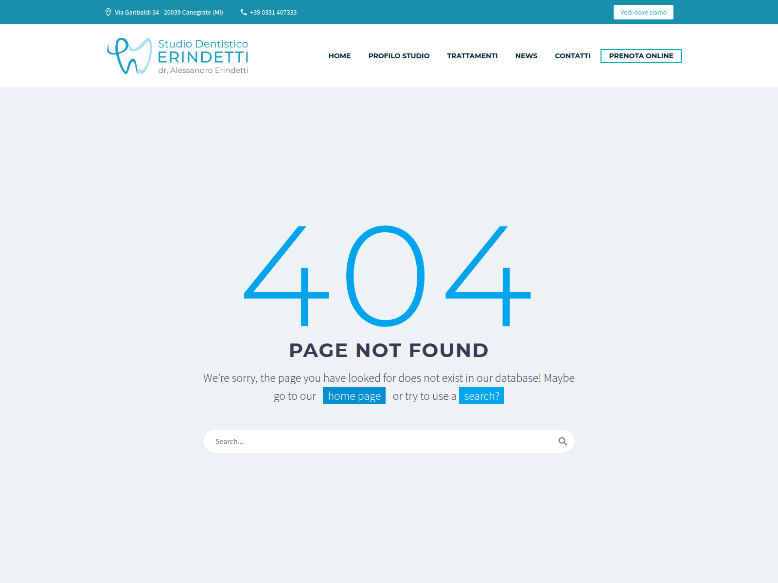 Screenshot of studiodentisticoerindetti.it