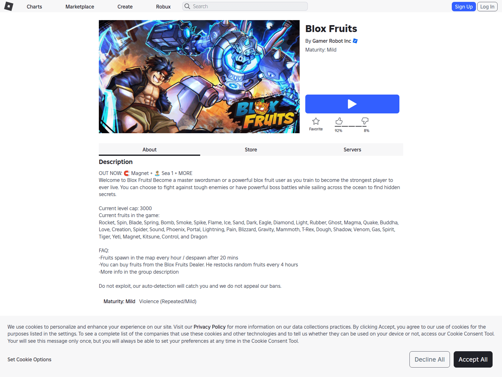 Снимок экрана roblox.com.ee