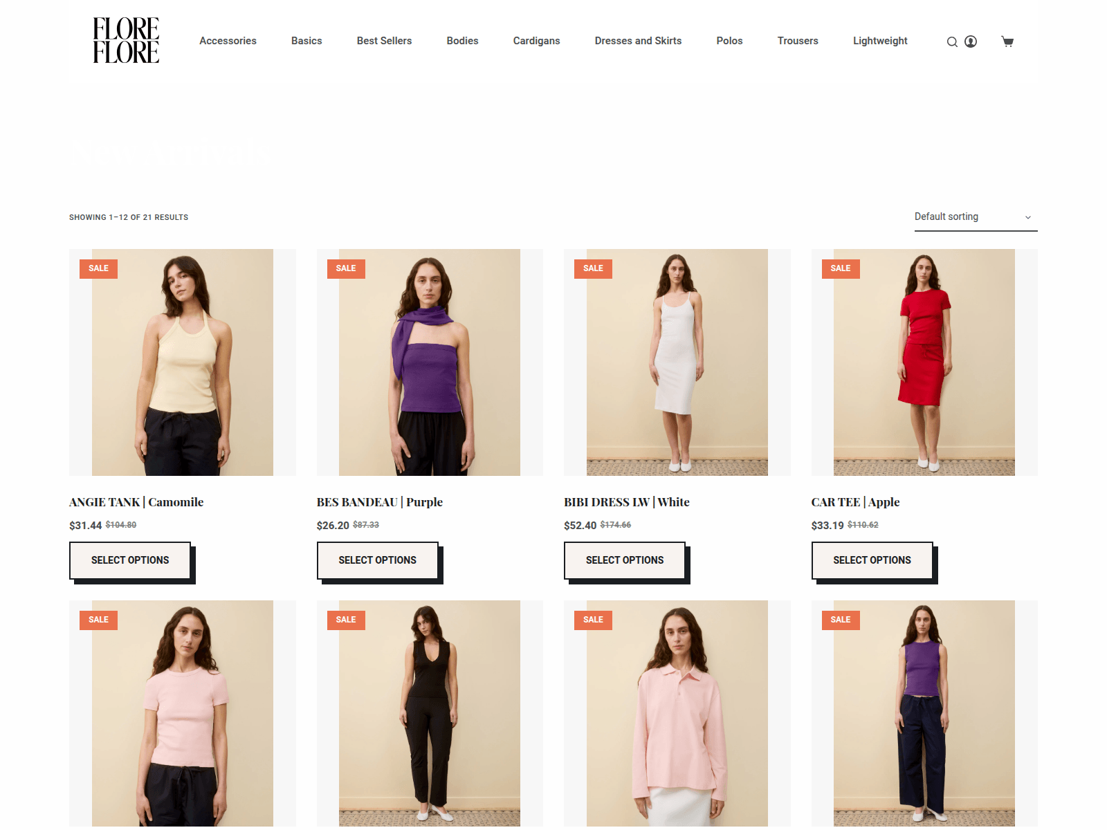 Screenshot of florefashion.com