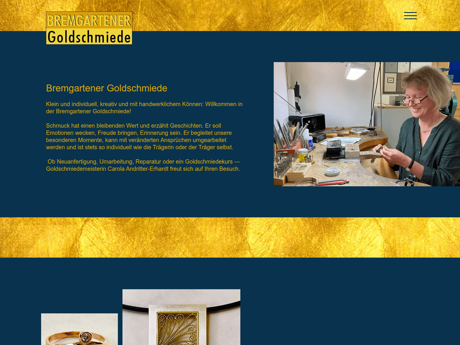 Screenshot of bremgartener-goldschmiede.de