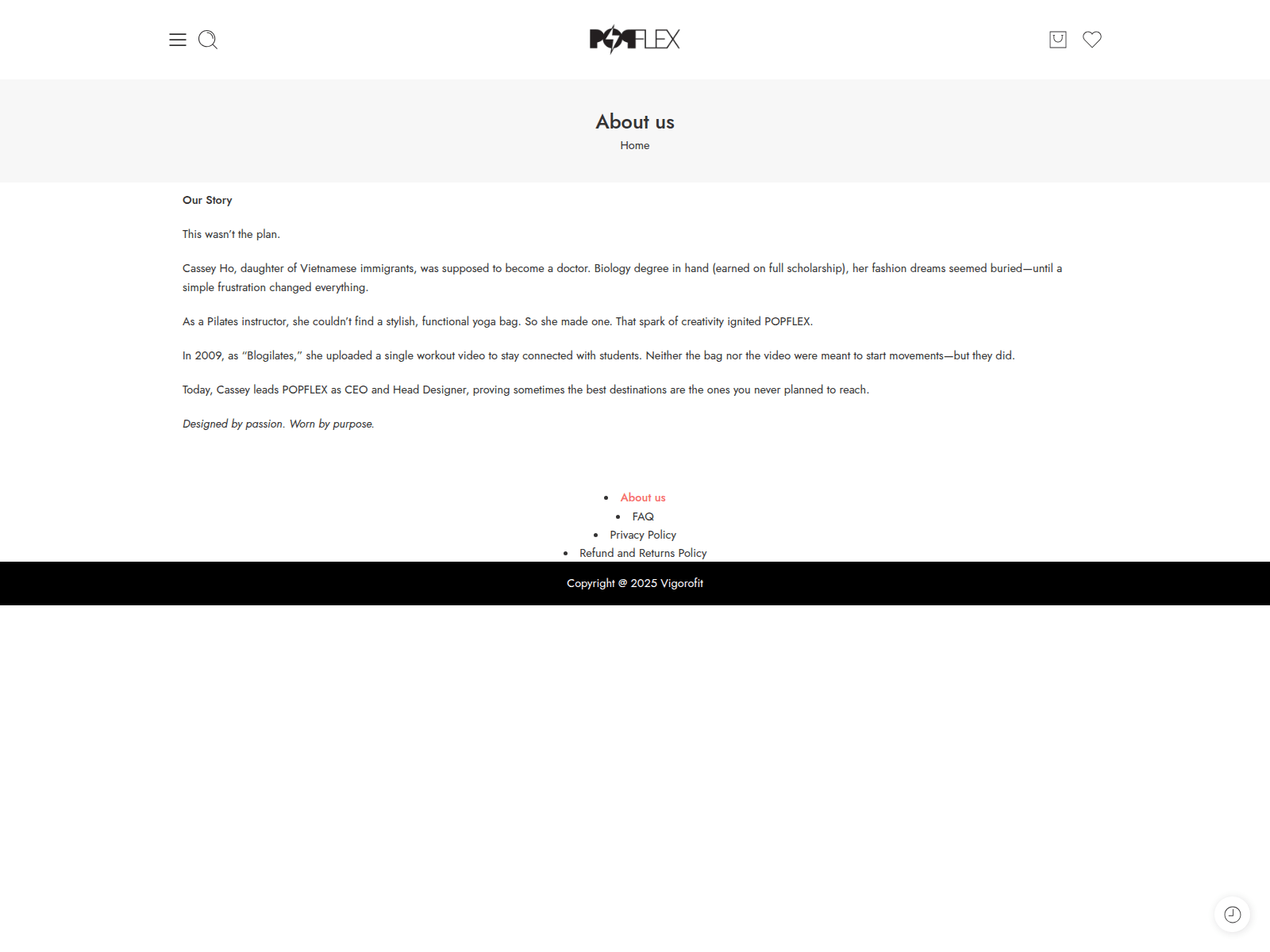 Screenshot of popflexsport.com