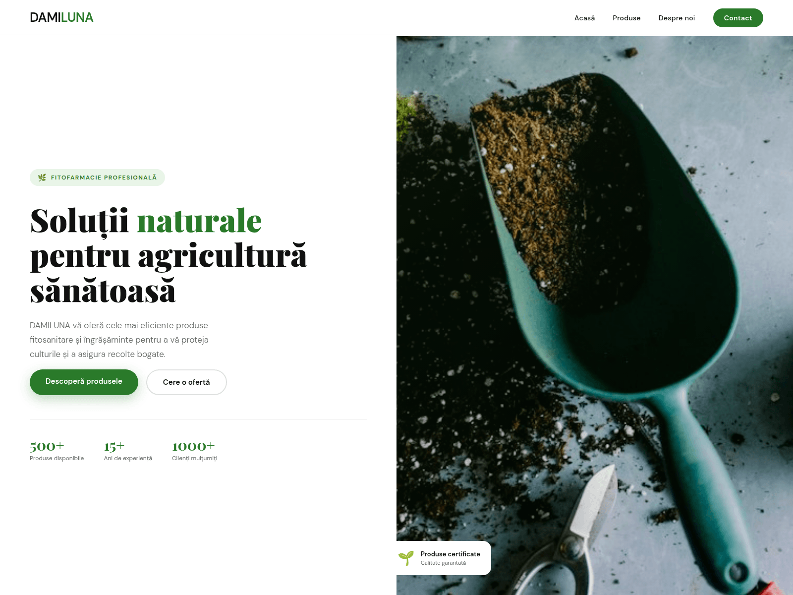 Screenshot of damiluna.ro