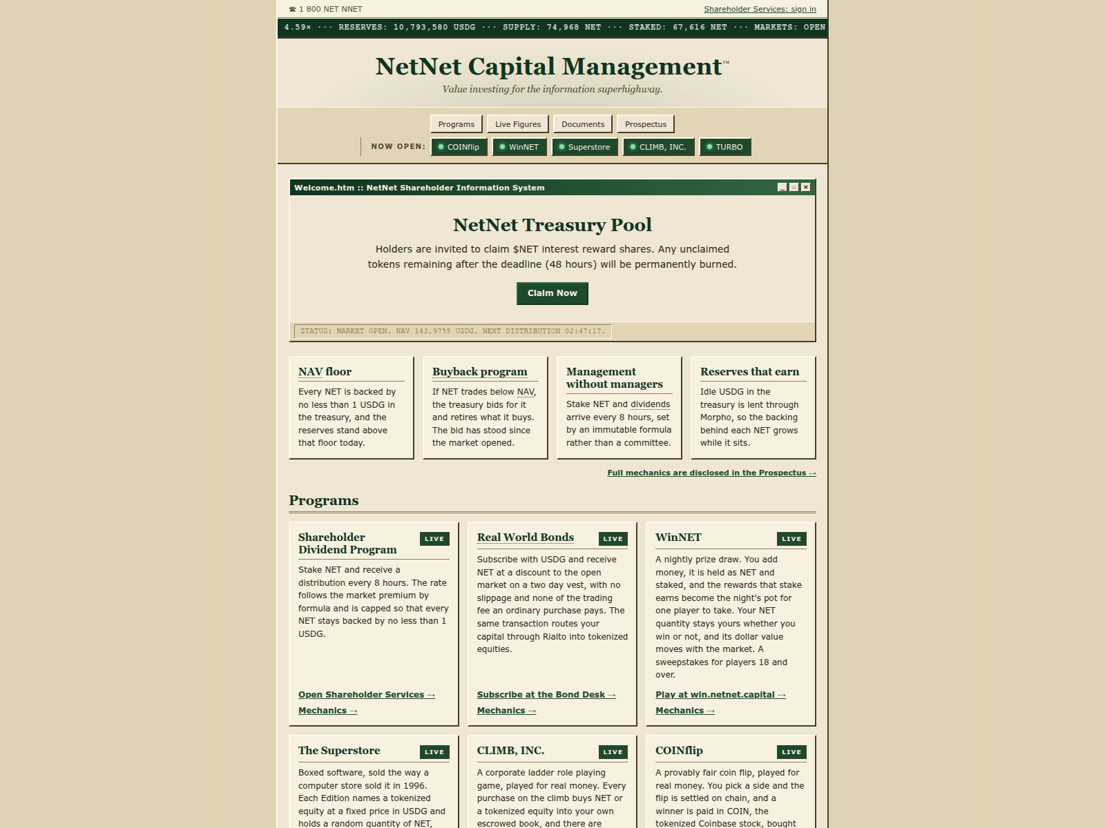 treasury-netnet.live 스크린샷