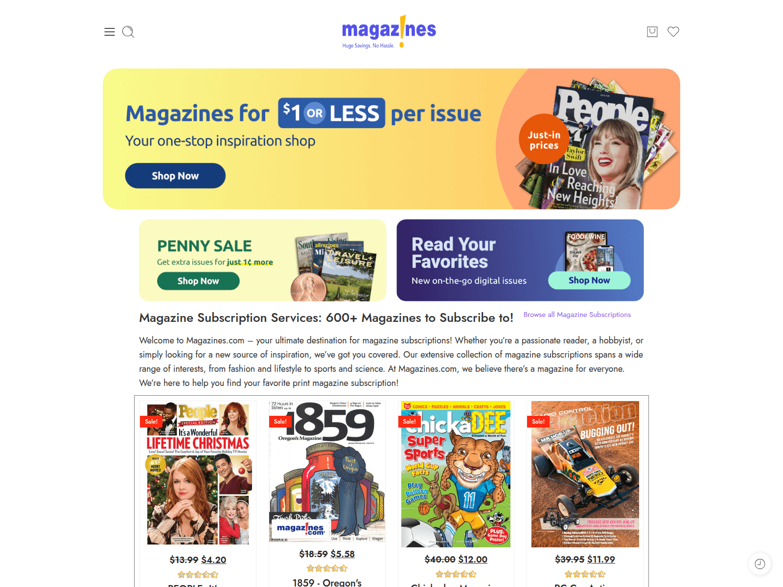 Screenshot of magazinesread.com