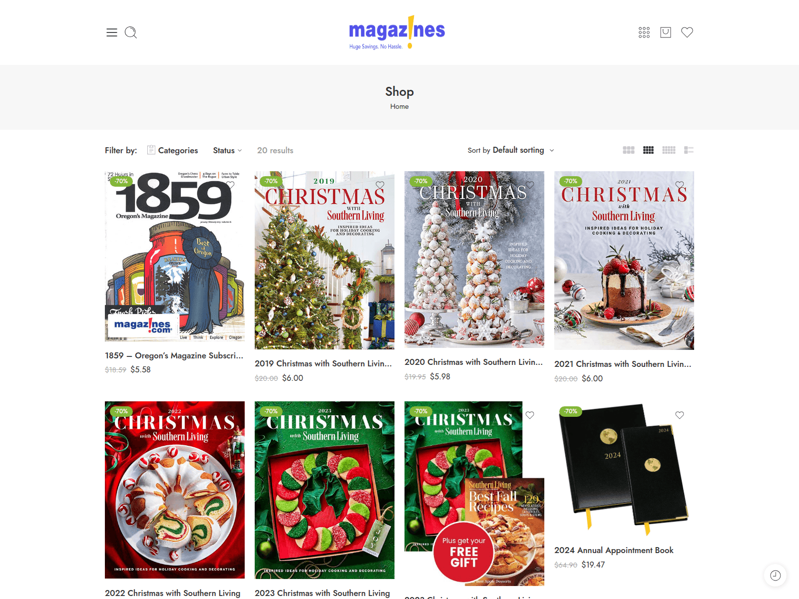 Screenshot of magazinesread.com