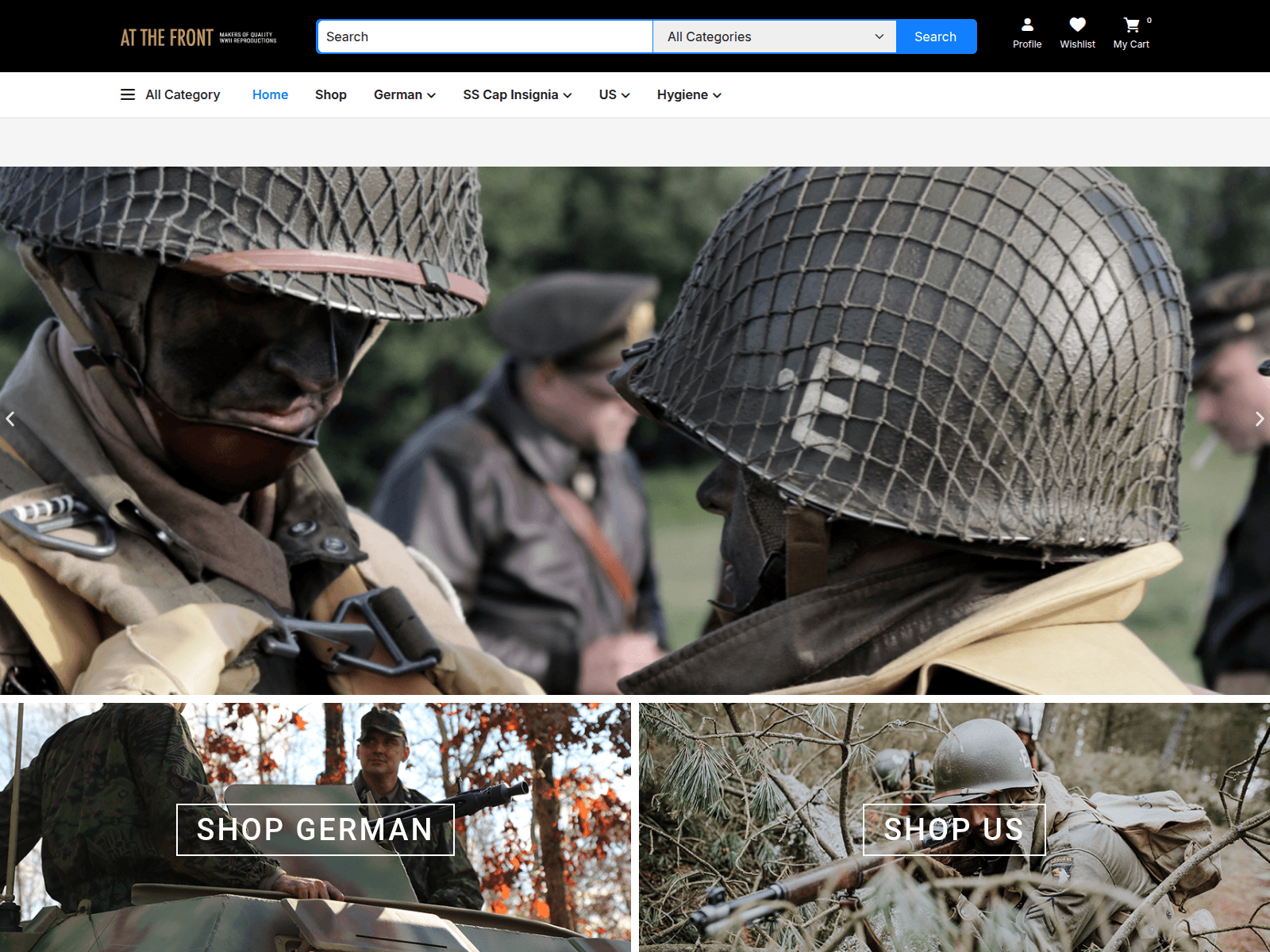 Screenshot of atthefrontuniform.com