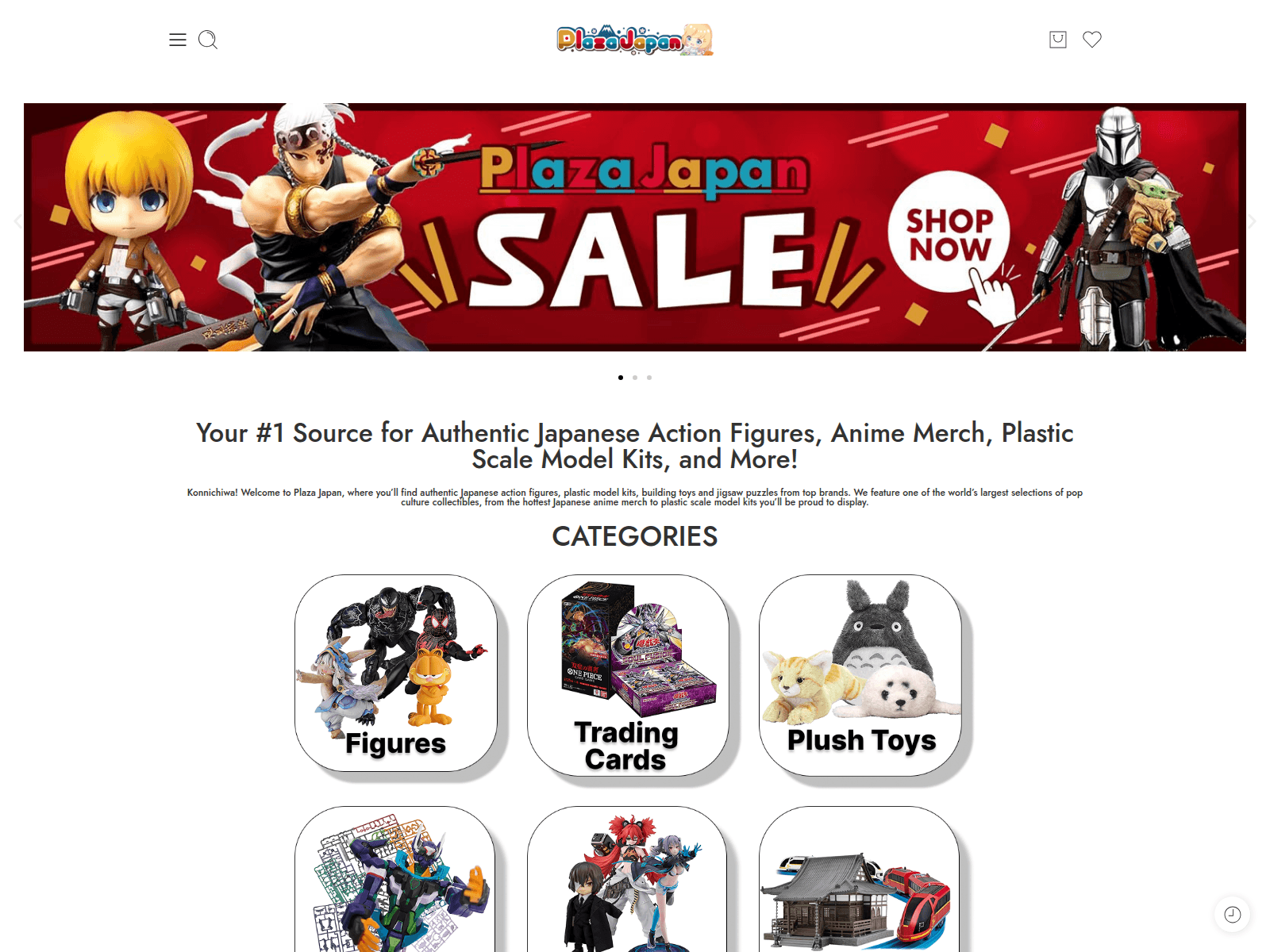 Screenshot of plazajapanfigures.com