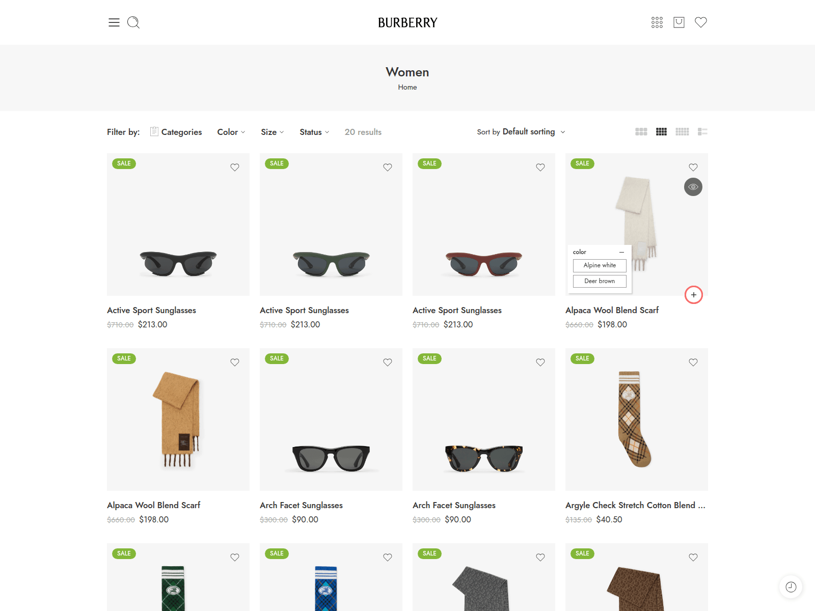 Screenshot of burberryattire.com