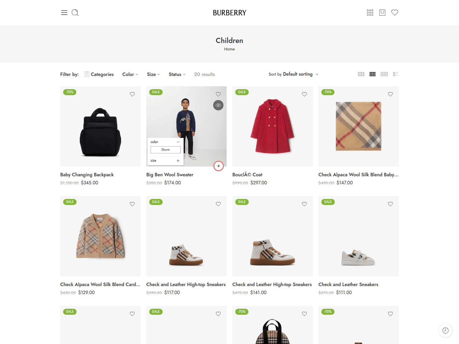Screenshot of burberryattire.com