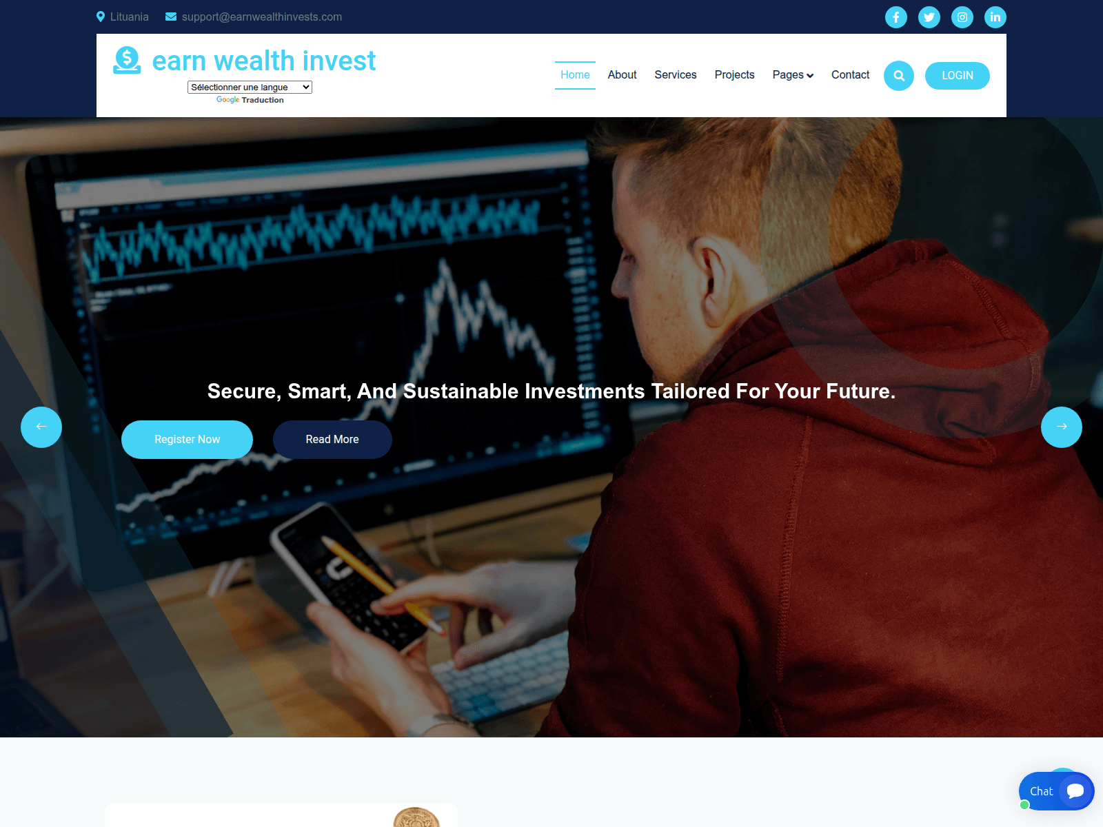earnwealthinvests.com のスクリーンショット