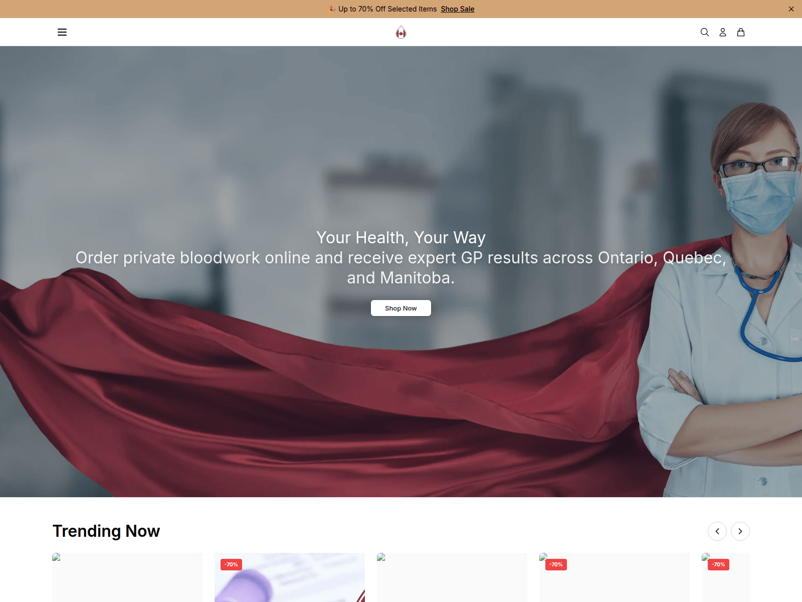 Снимок экрана bloodtestscanadahealth.shop