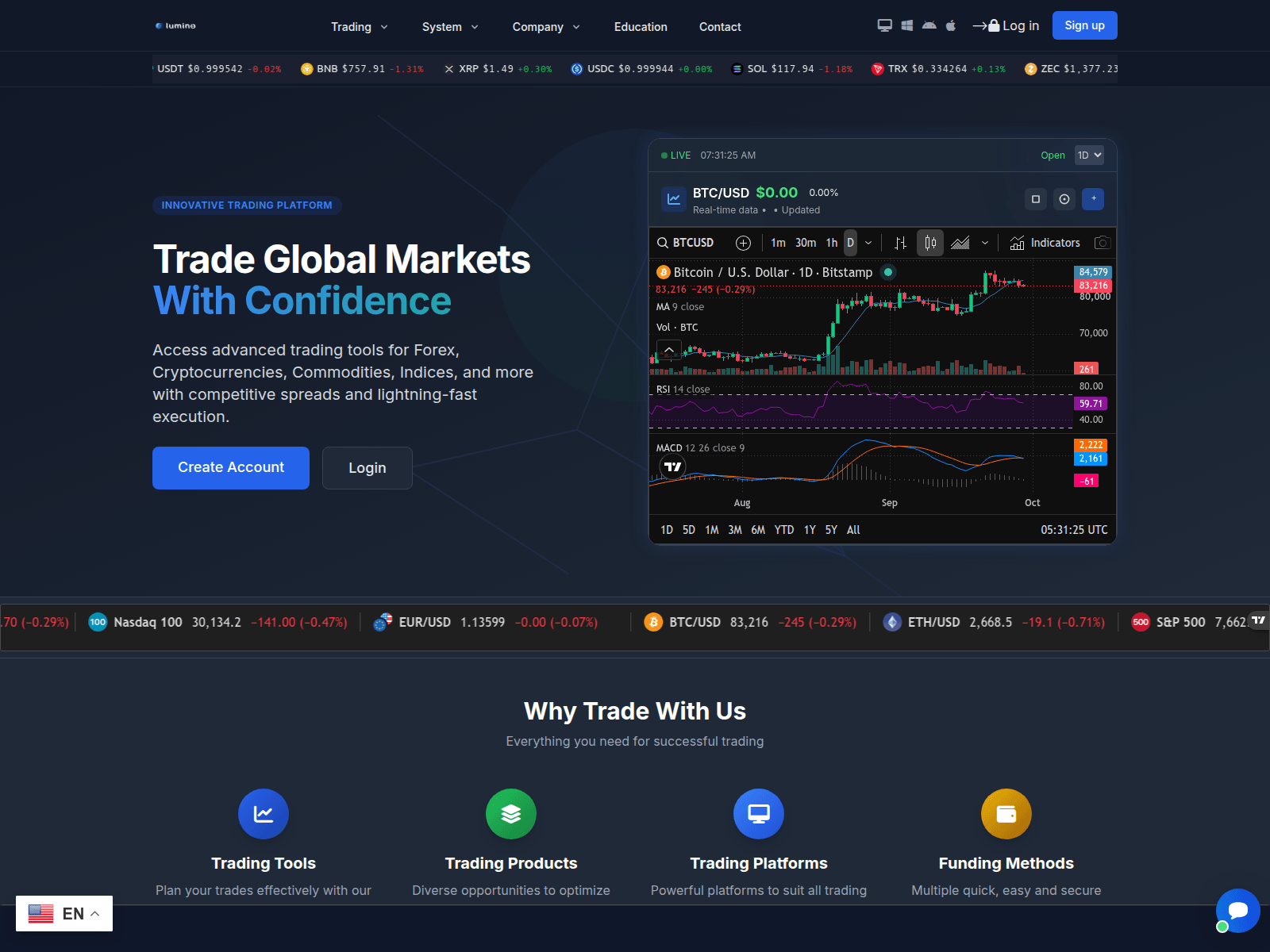Screenshot of luminovaults.com