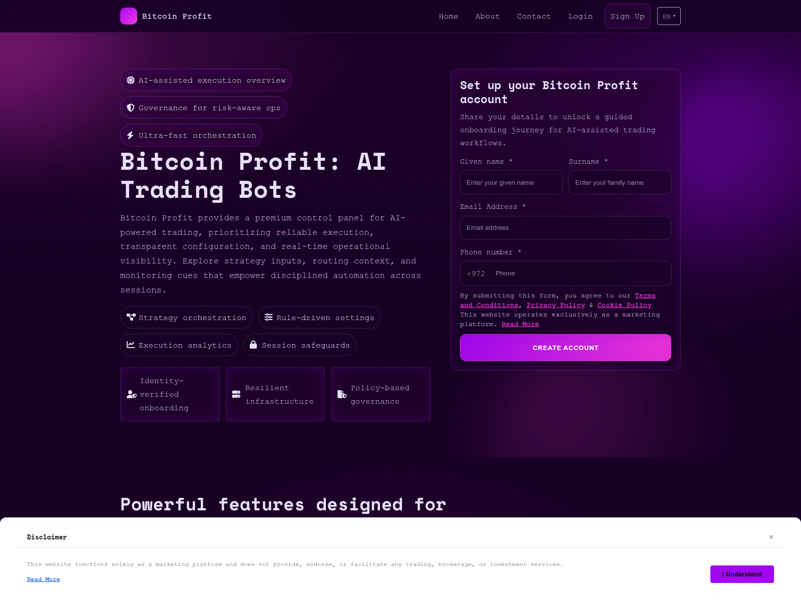 لقطة شاشة لـ bitcoinprofit.click