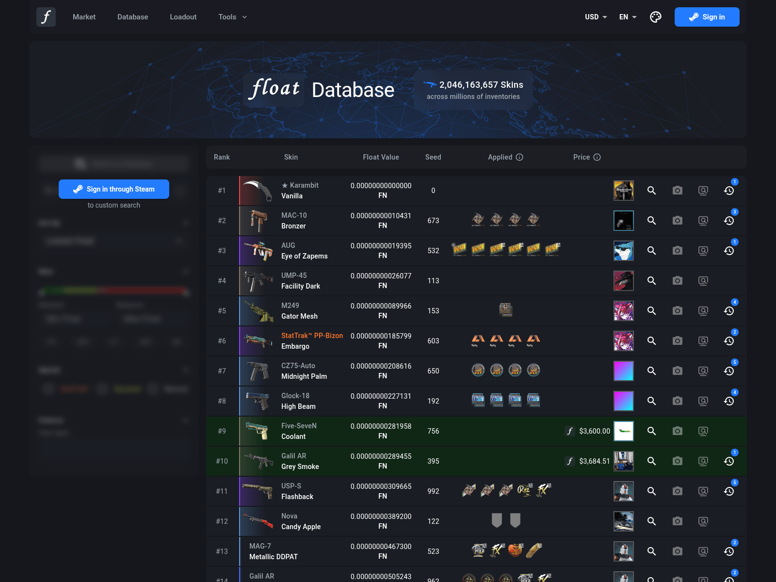 csgo-float.com 的截图