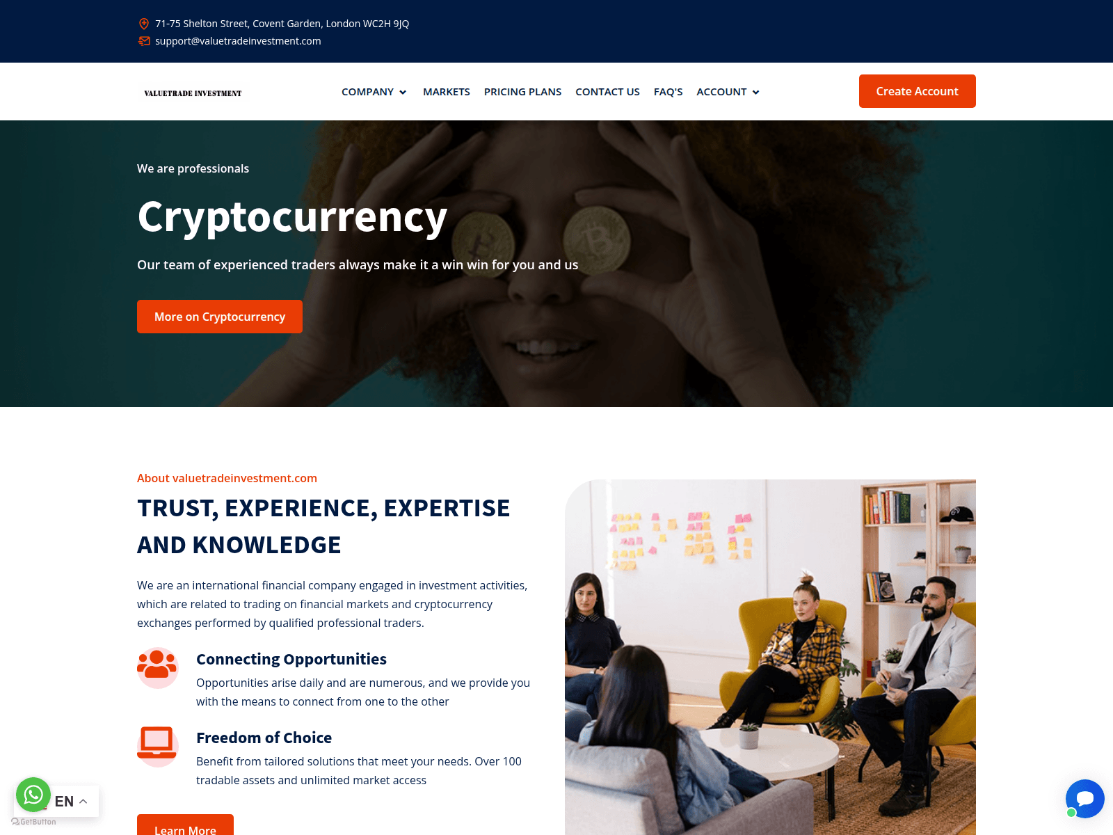 valuetradeinvestment.com のスクリーンショット