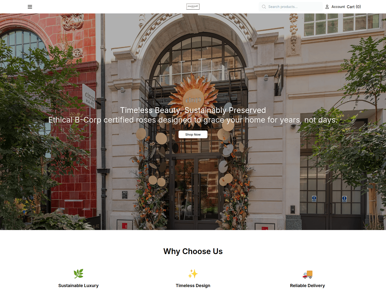 Screenshot of amarantelondonstore.shop
