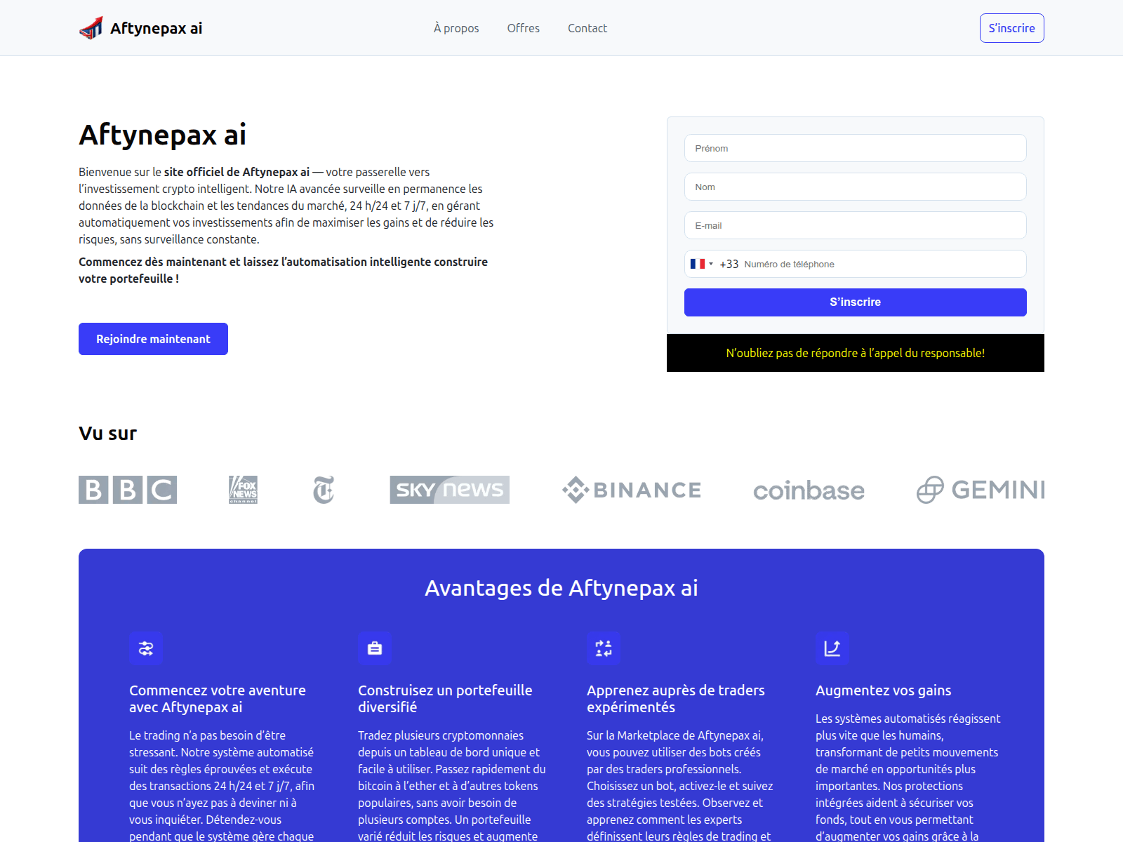 Screenshot of aftynepaxai.com