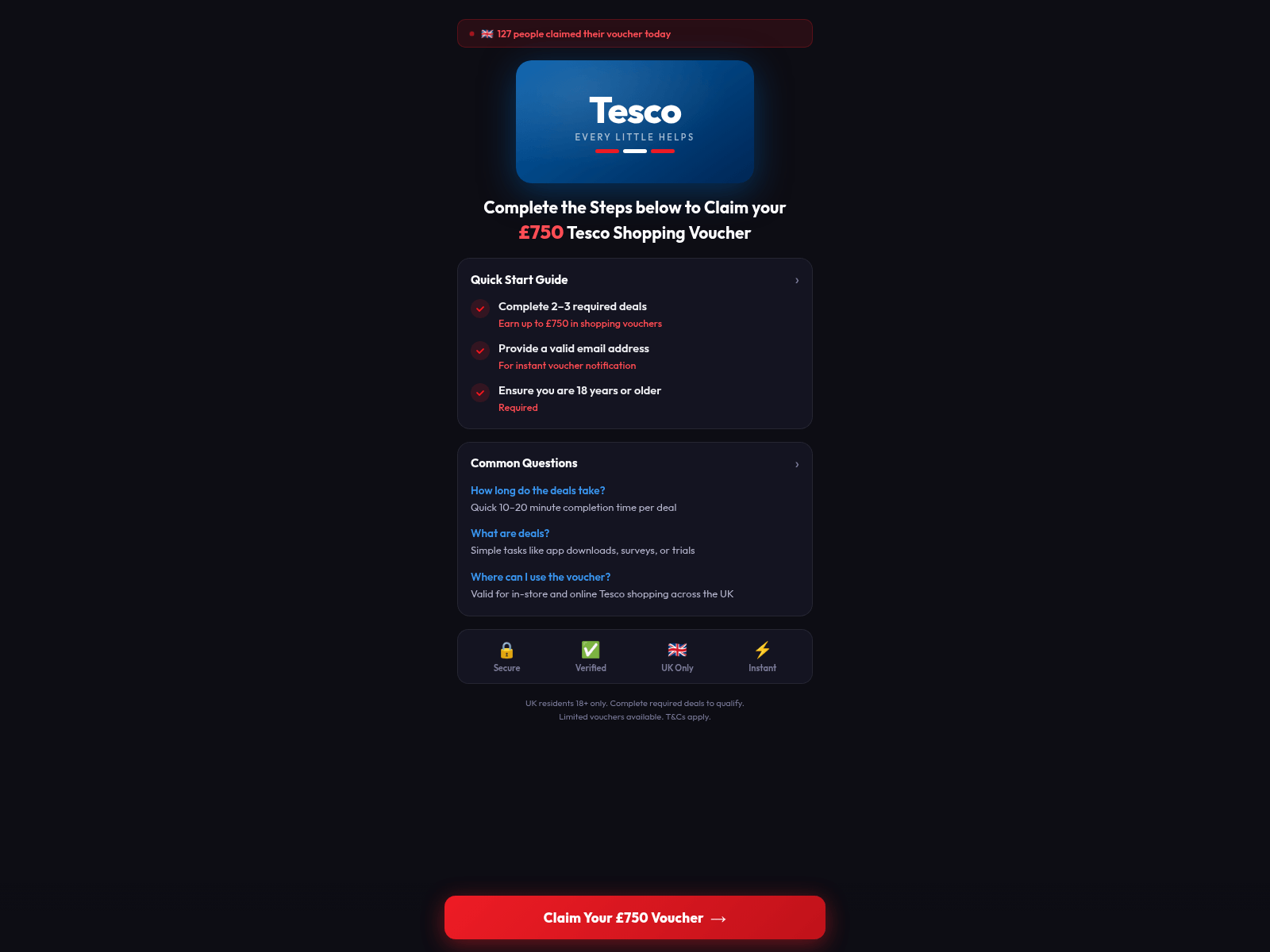 Ảnh chụp màn hình tescovoucher.pages.dev