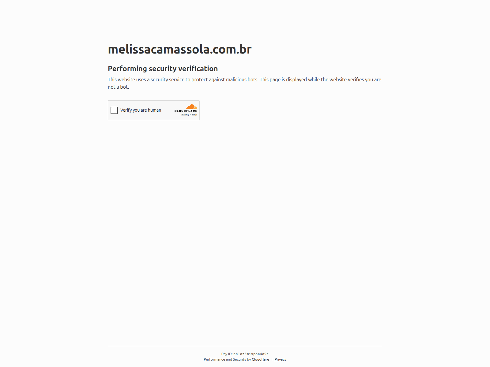 Screenshot of melissacamassola.com.br