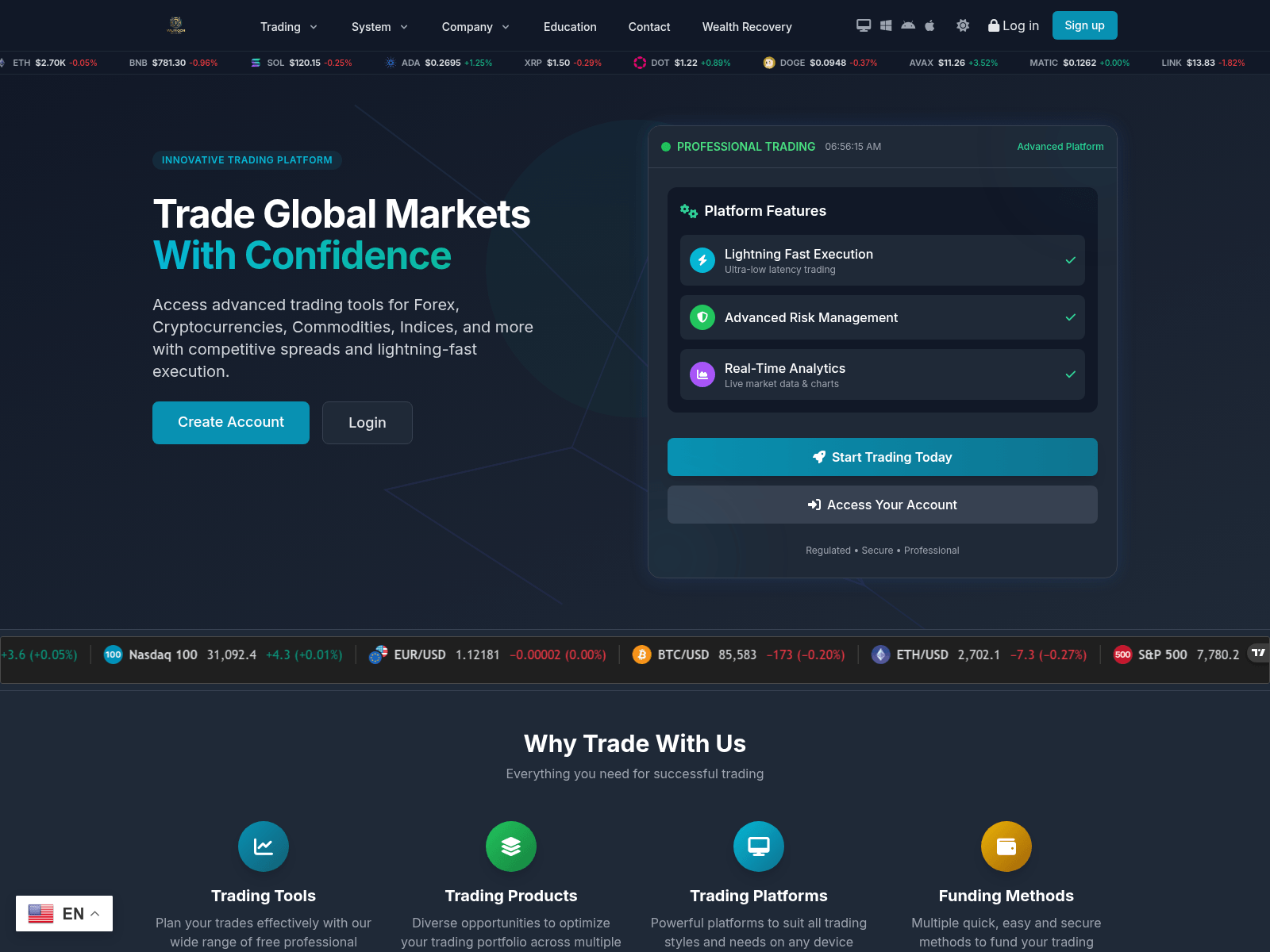 Screenshot of vauriqon-network.com