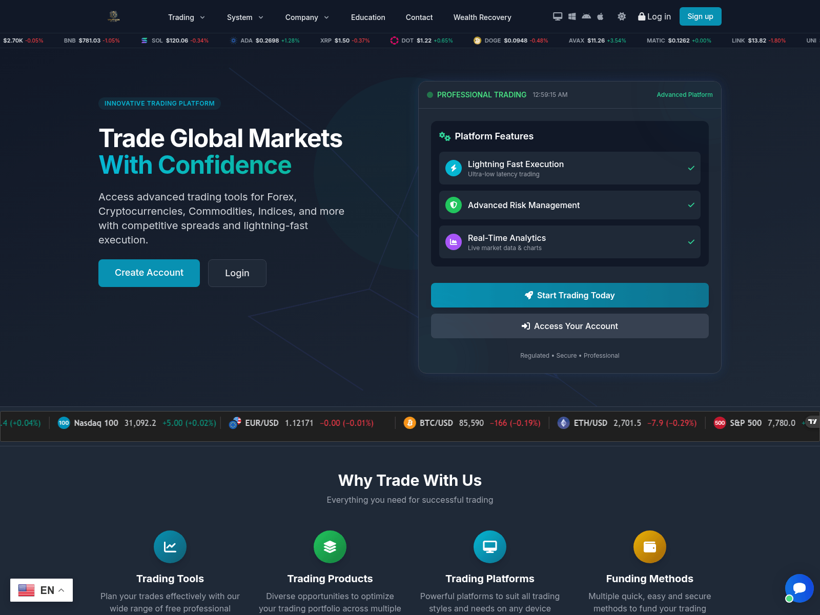 Screenshot of vauriqon-network.com