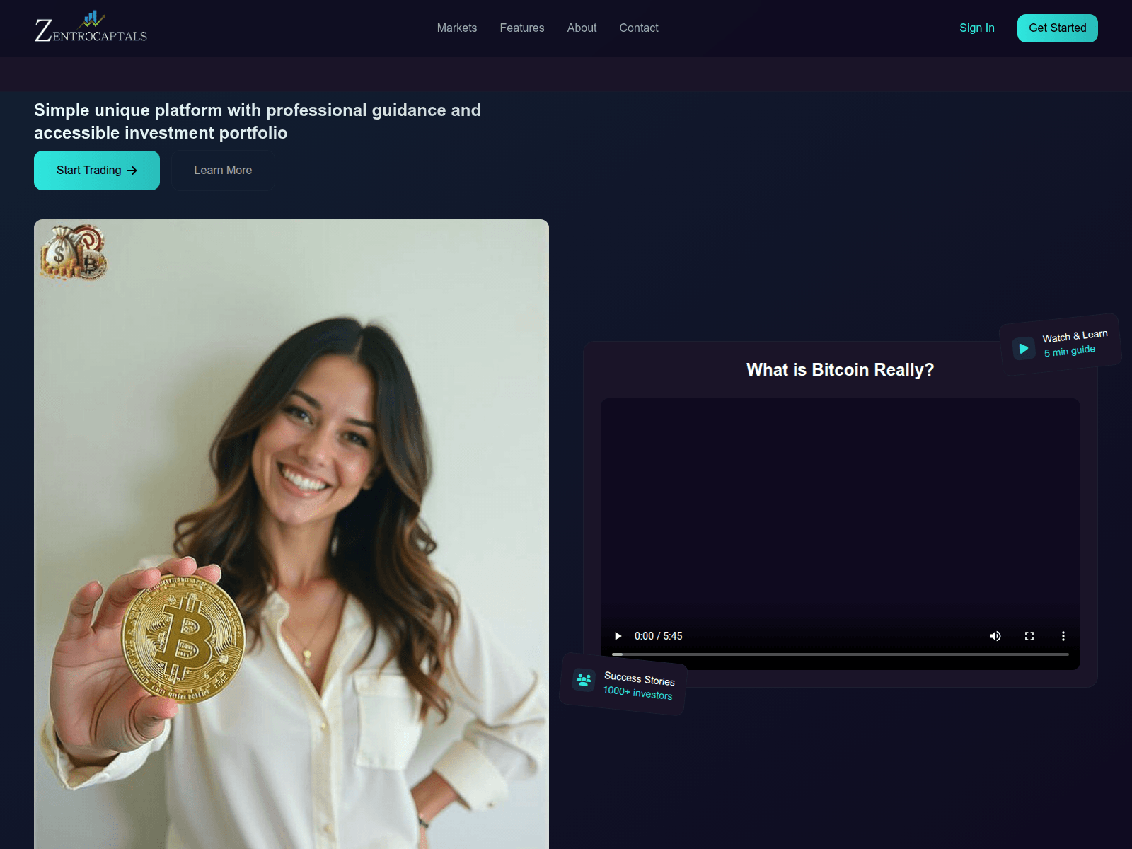 Screenshot of zentrocapitals.com